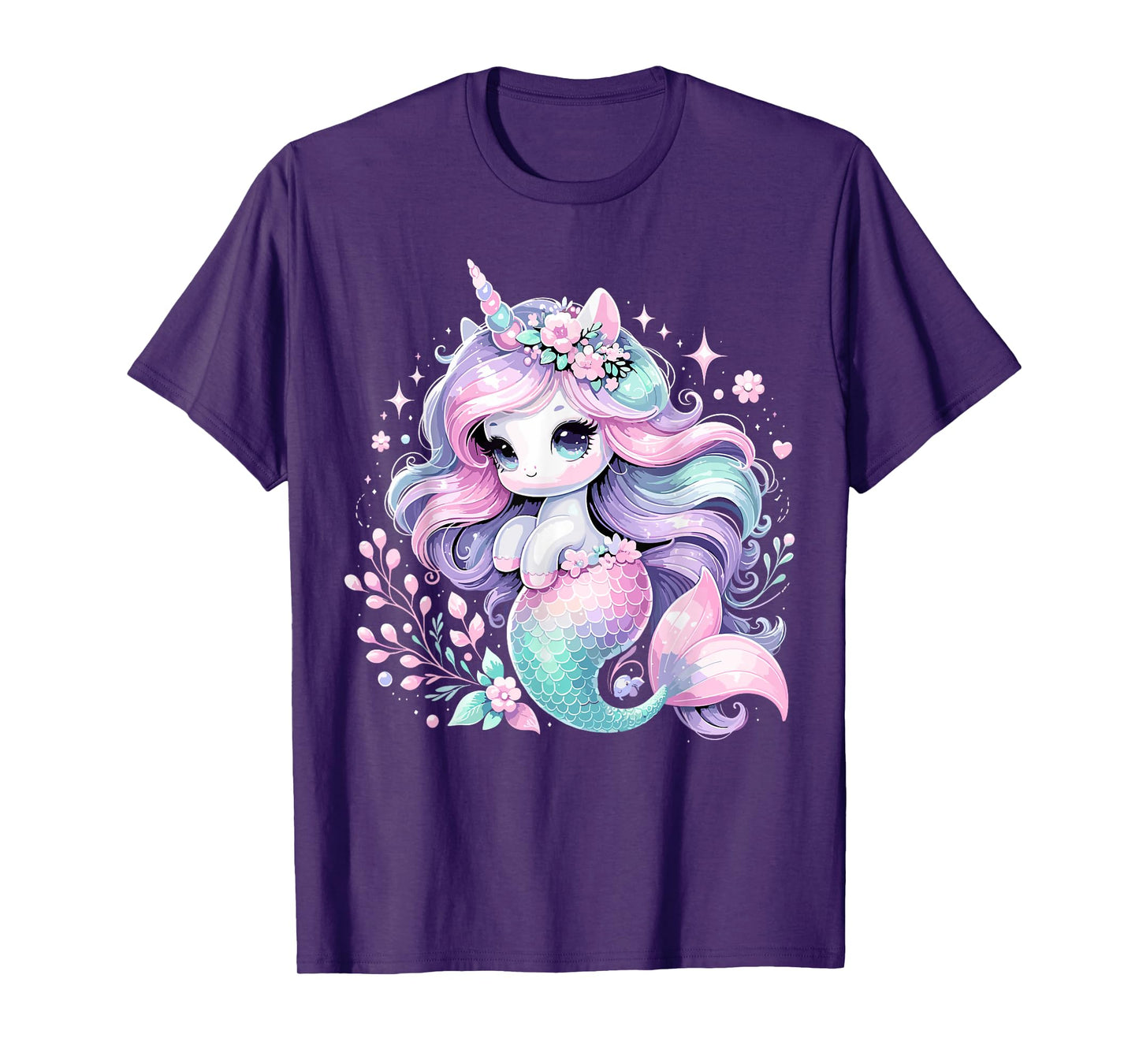 Unicorn Mermaid Girls Birthday Party Mermicorn T-Shirt
