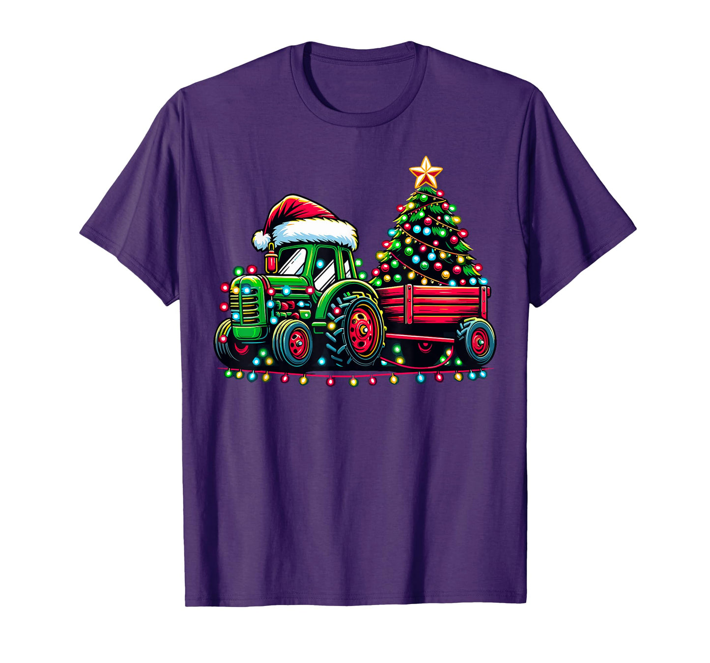 Christmas Tractor Boys Santa Xmas Farm Truck T-Shirt
