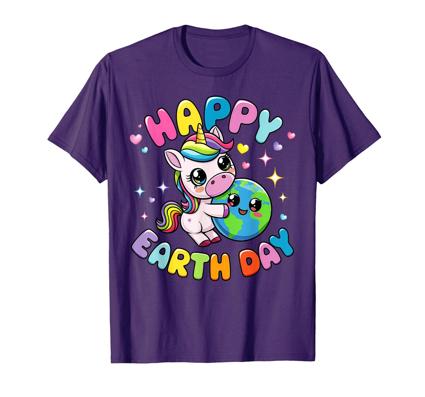Happy Earth Day Unicorn Earth Day 2025 Kids Toddler Girl T-Shirt