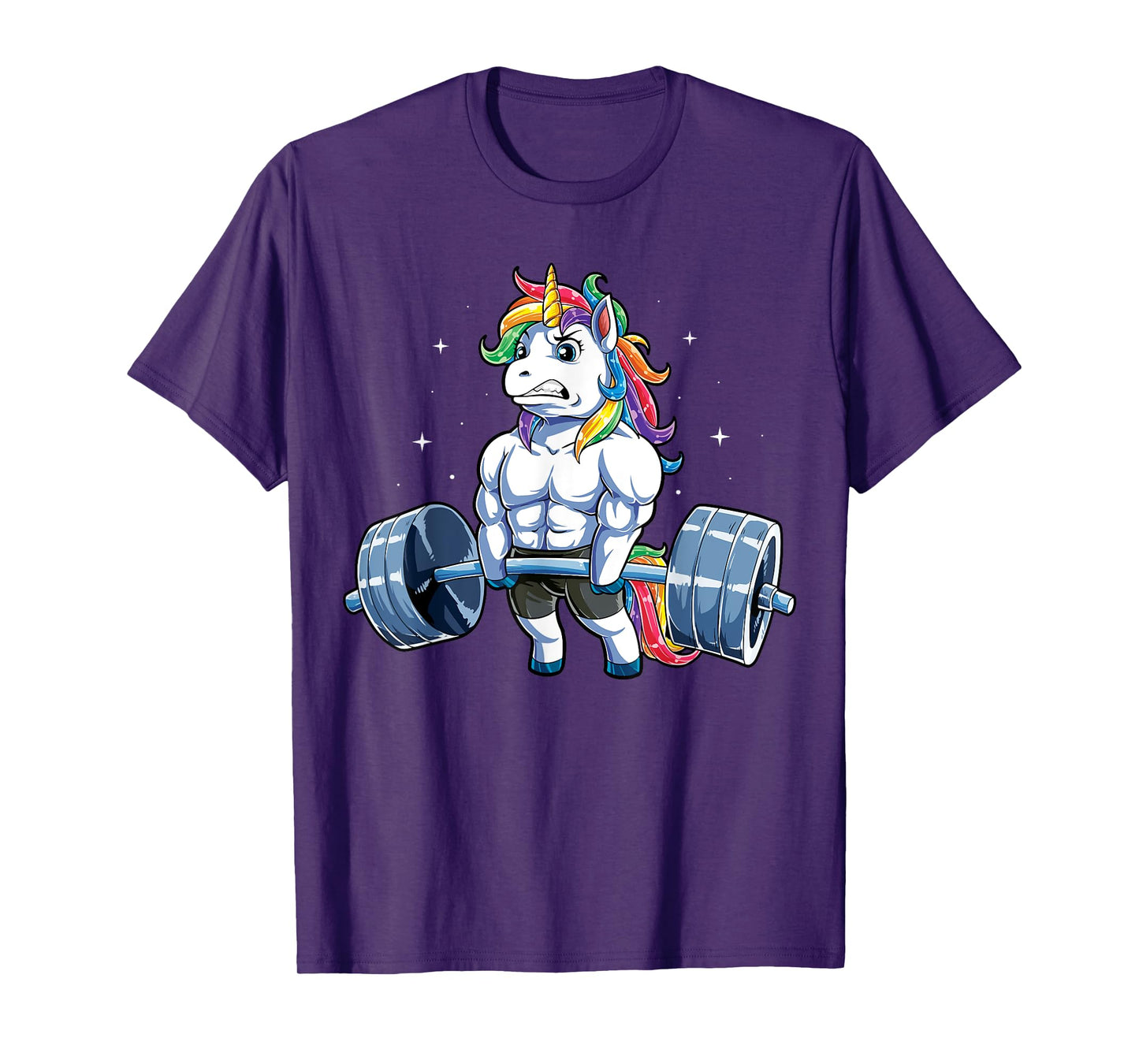 Unicorn Weightlifting Deadlift Fitness Gym Men Women Barbell T-Shirt