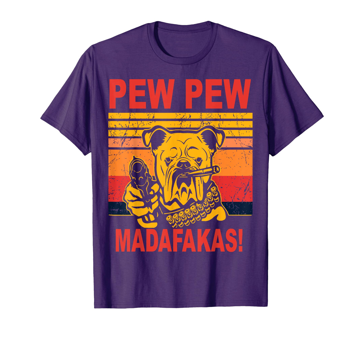 Pew Pew Madafakas Tee Novelty Funny Dog Vintage Humor Gift T-Shirt for Men Women