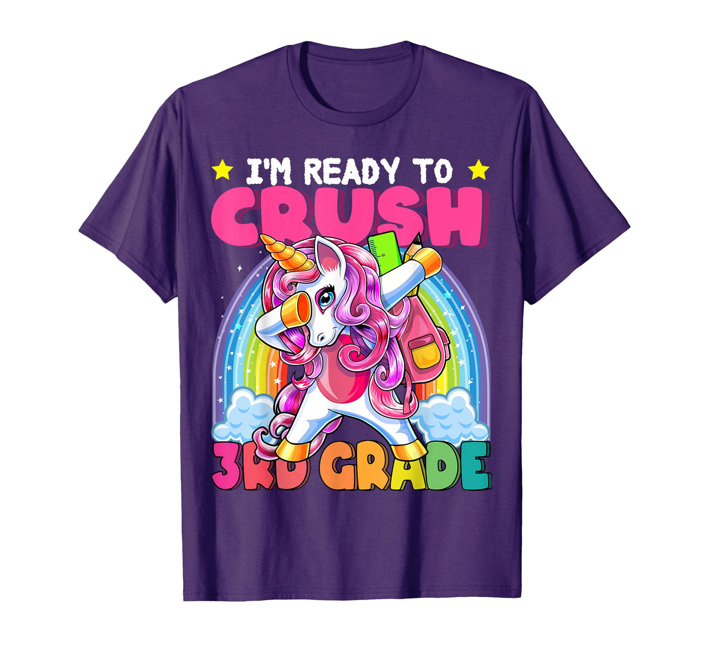 Crush 3rd Grade Dabbing Unicorn Back to School Girls Gift T-Shirt