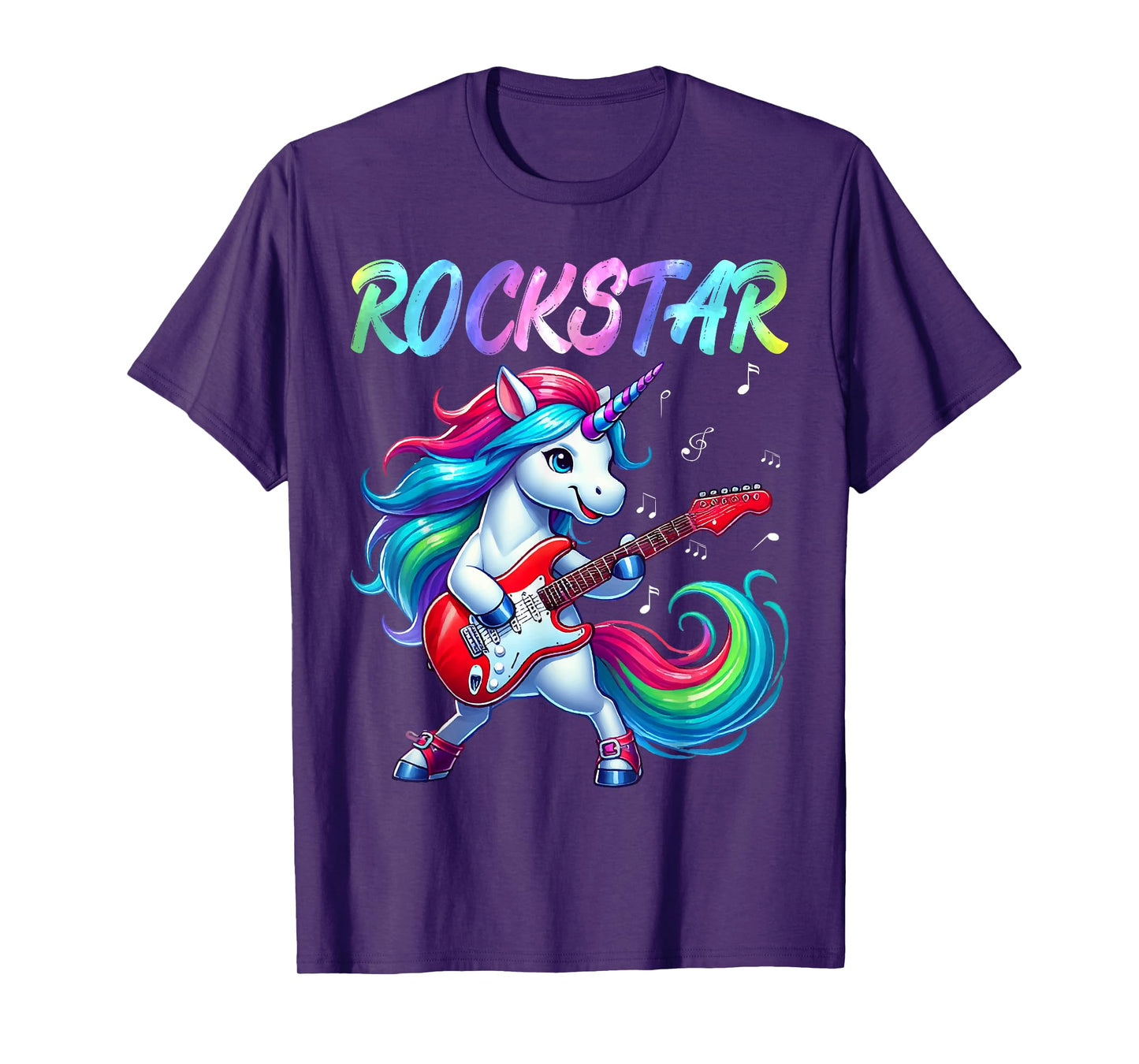 Unicorn Rock Star Guitar Rockin' Music Singer T-Shirt