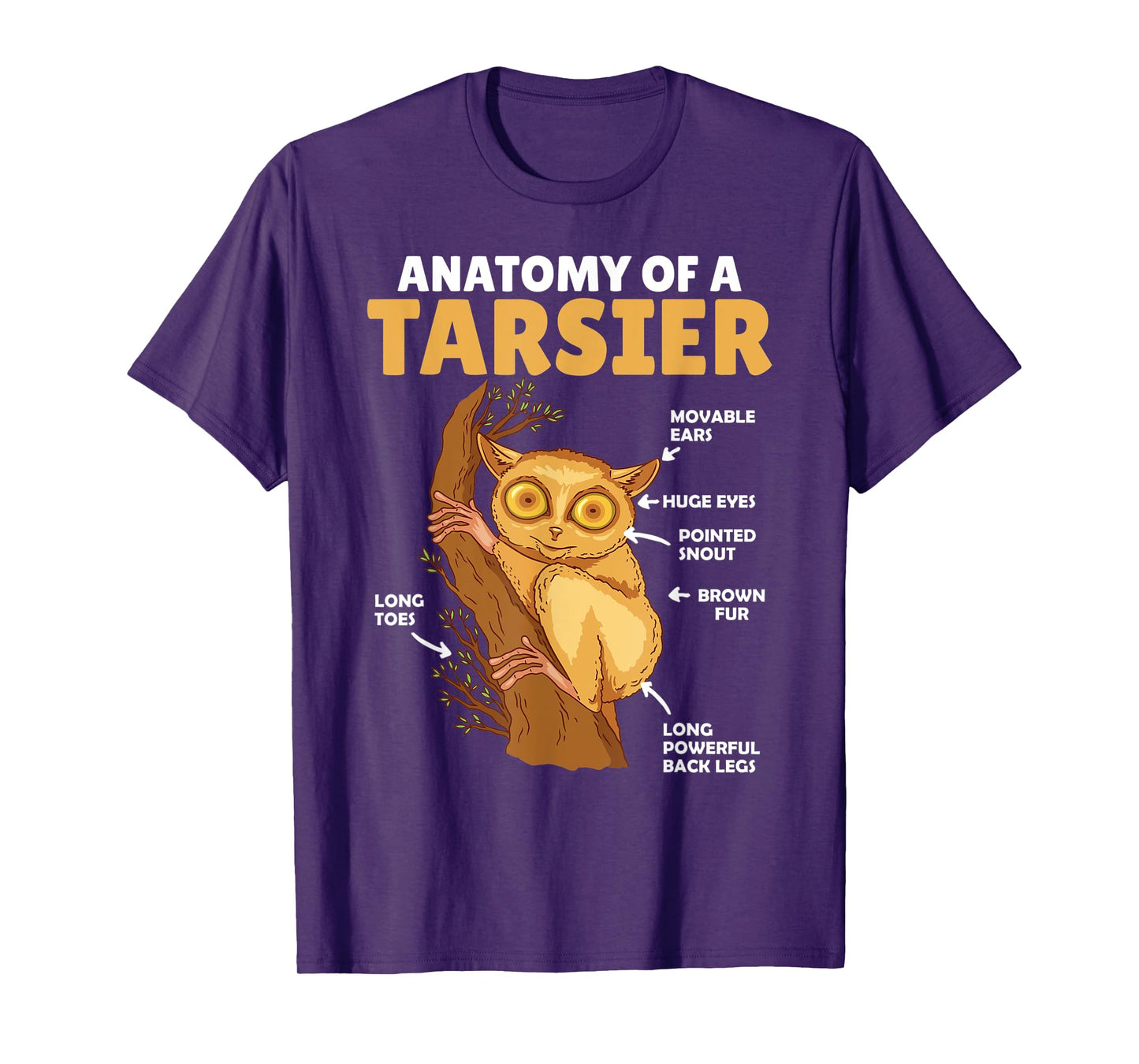 Cute Tarsier Anatomy Of A Tarsier Explanation T-Shirt