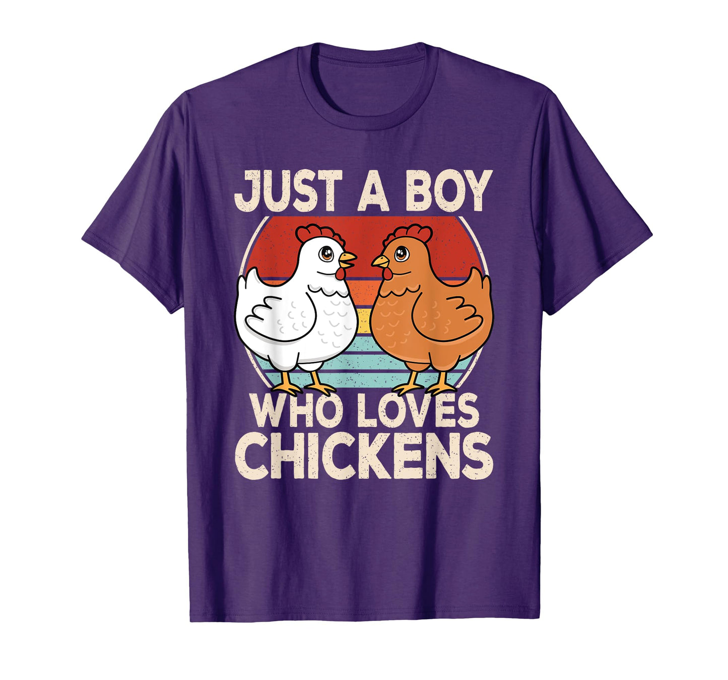 Just A Boy Who Loves Chickens Retro Chicken Boys Kids T-Shirt