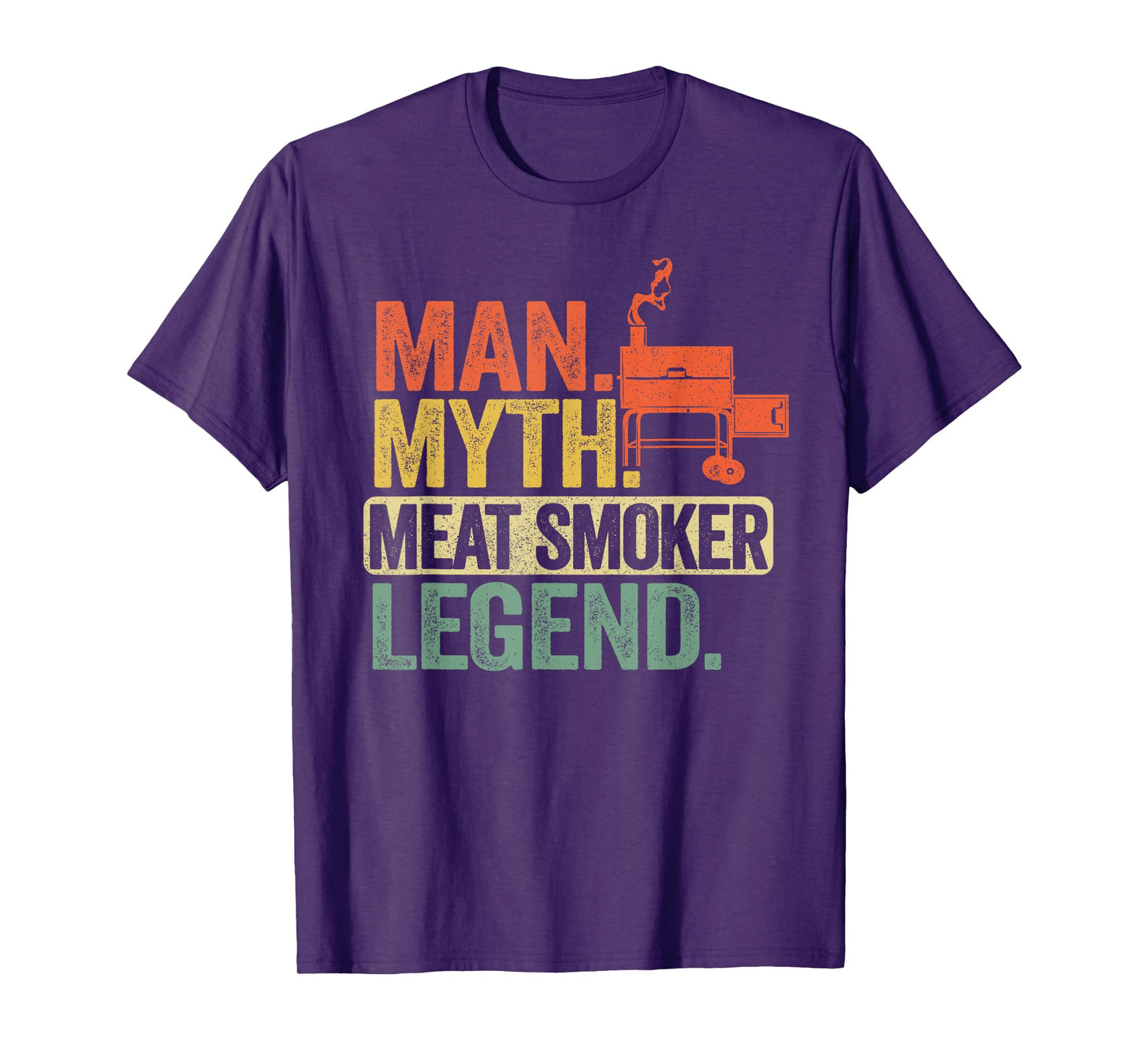 Man Myth Meat Smoker Legend Dad Grillfather BBQ Meat Smoking T-Shirt