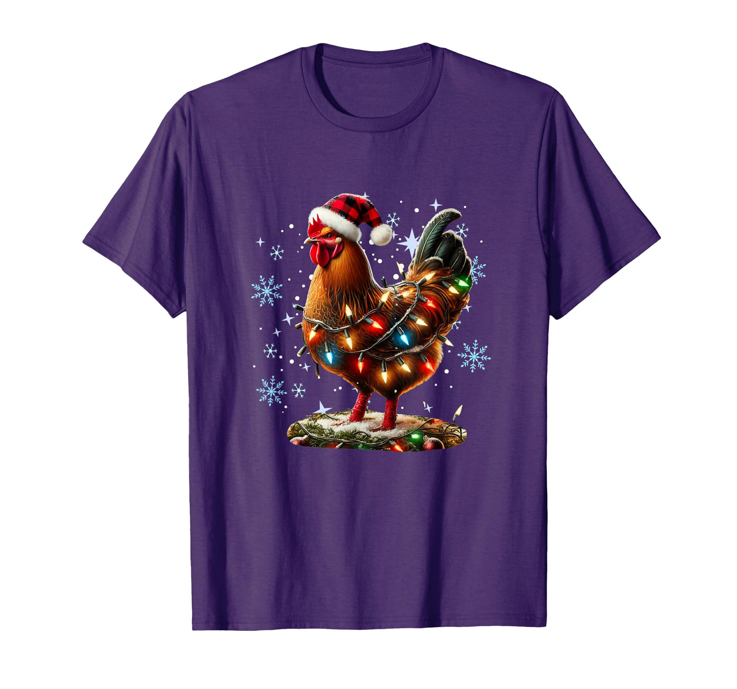 Chicken Christmas Chickens Santa Hat Xmas Chicken Lover T-Shirt