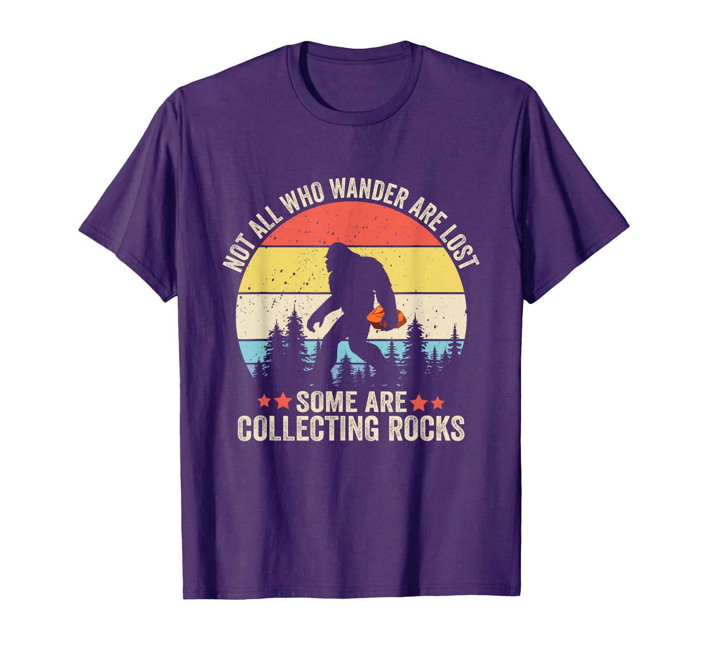 Rock Collector Bigfoot for Geologist Rockhound Geode Hunter T-Shirt