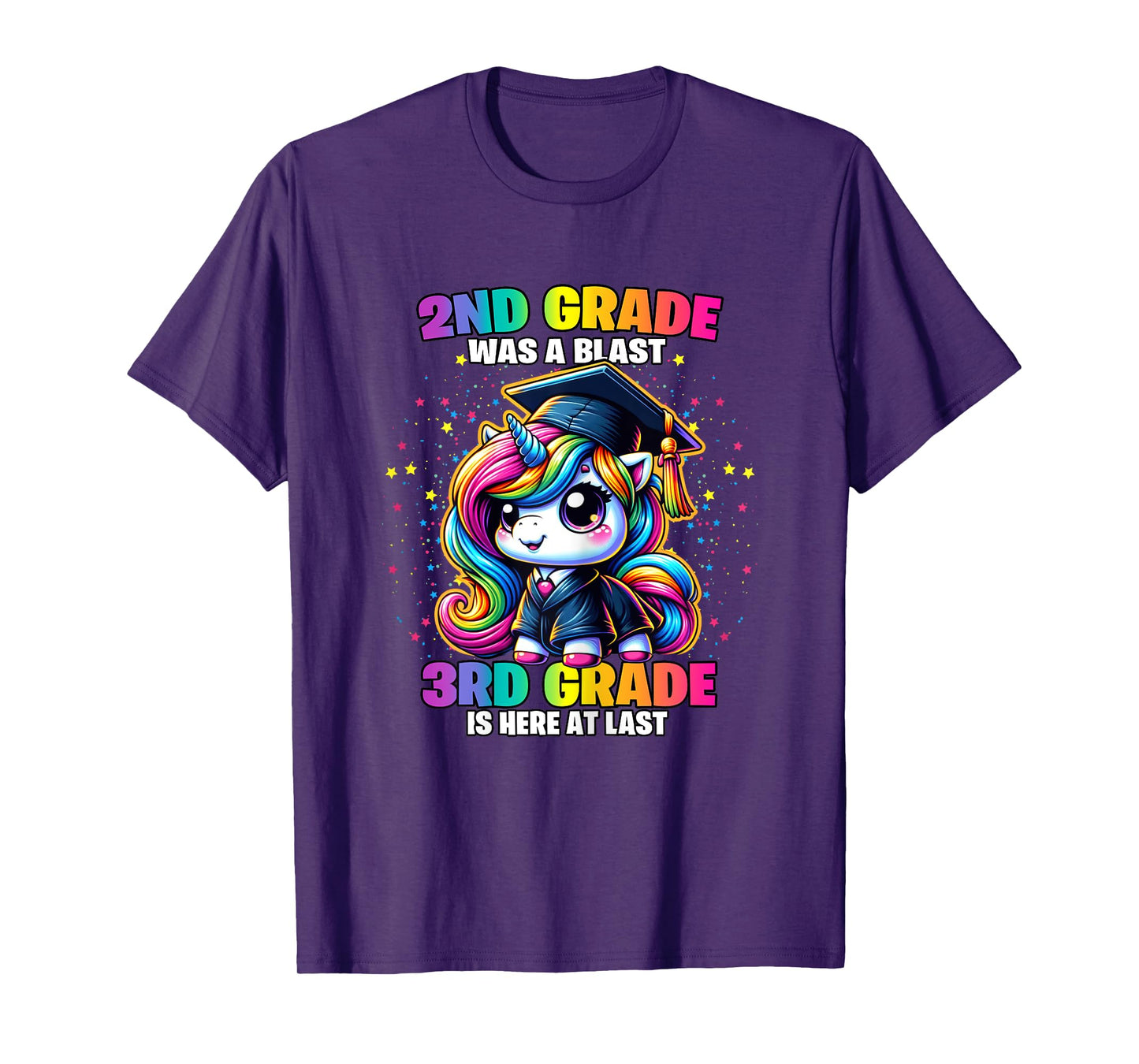 Graduation 2nd Grade Was a Blast Unicorn Girls Grad Magical T-Shirt