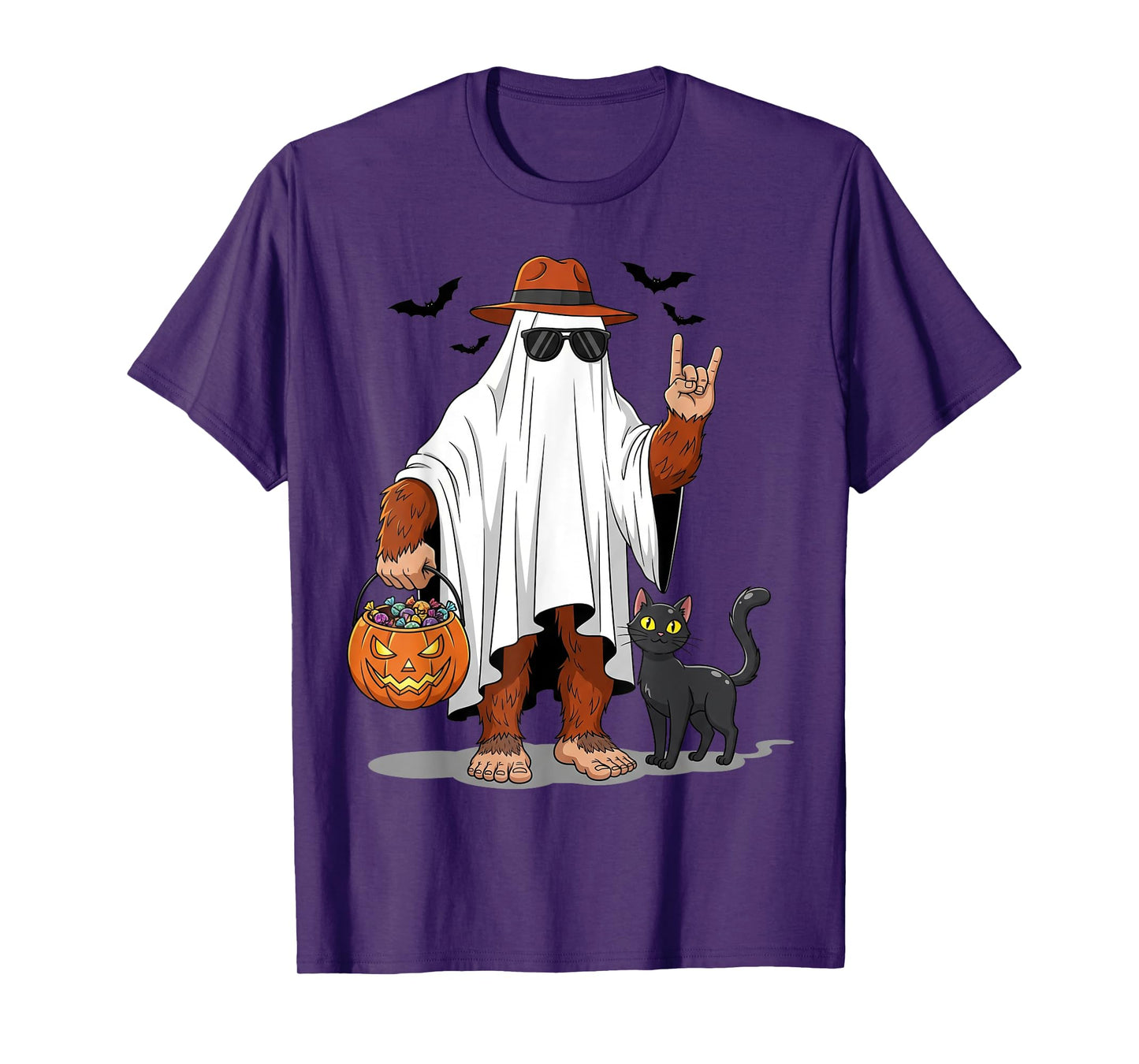 Bigfoot Ghost Halloween Costume Sasquatch Women Men Kid T-Shirt