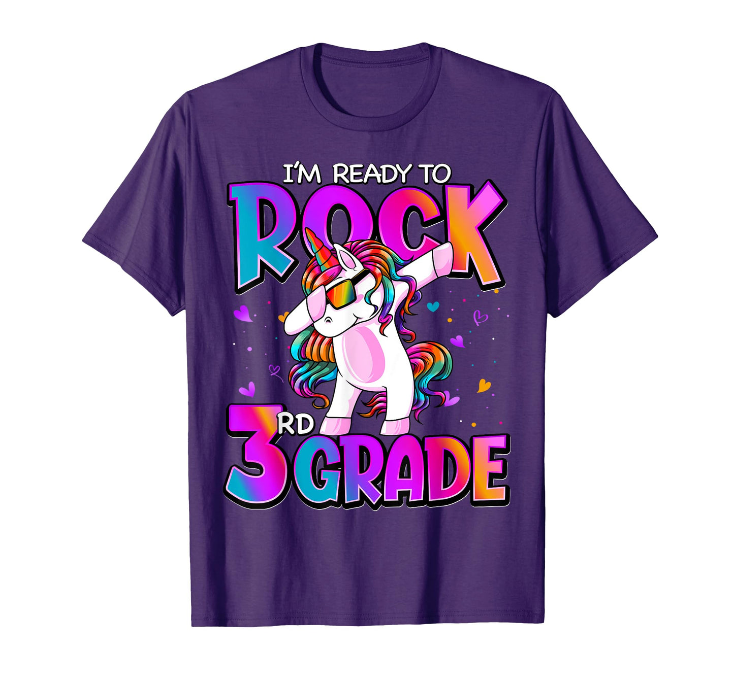 I'm Ready To Rock 3rd Grade Unicorn Back To School Girls T-Shirt