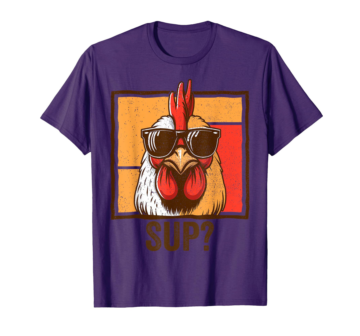 Cool Chicken Wearing Sunglasses Funny Farmer Men Women T-Shirt