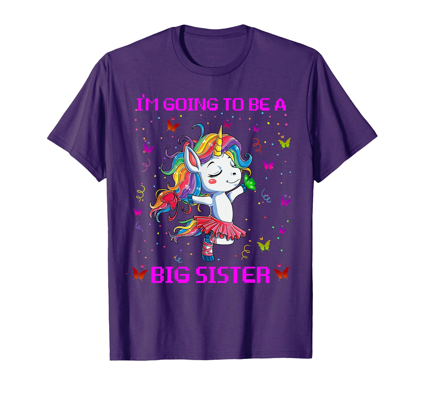 I'm Going To Be A Big Sister 2021 Unicorn T-Shirt