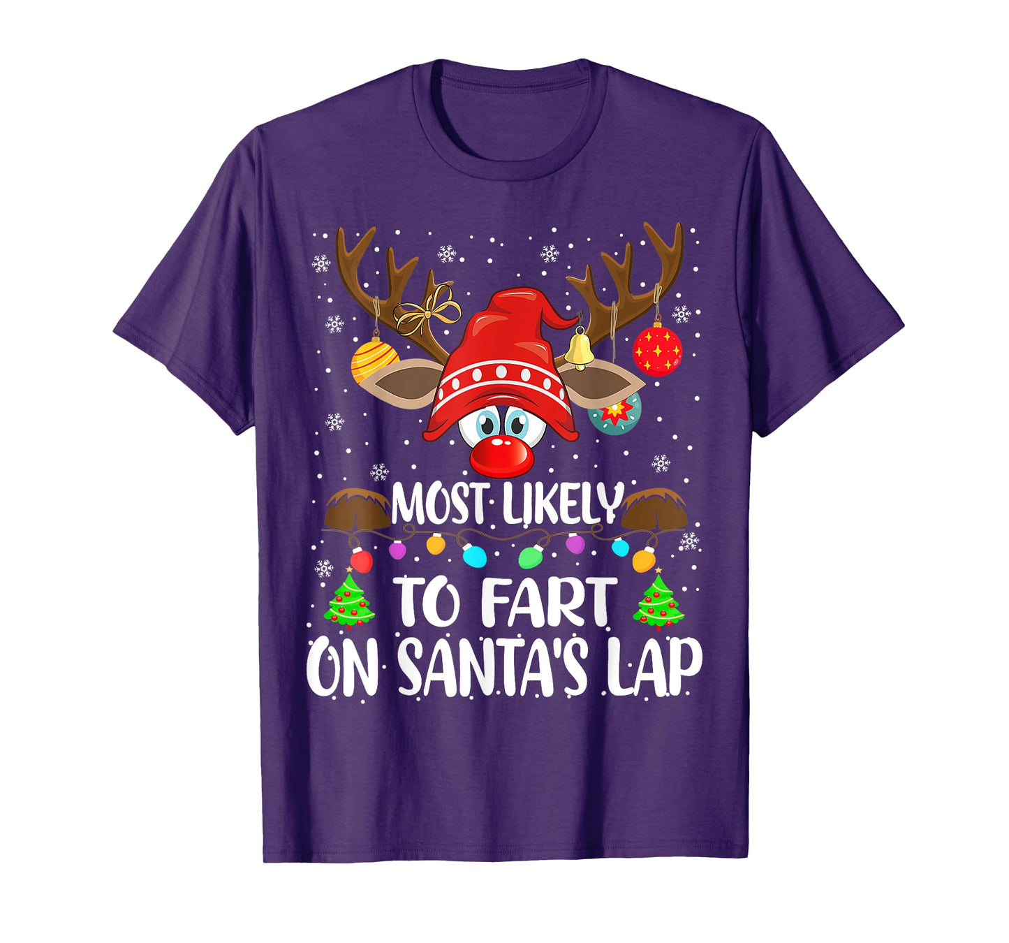 Most Likely To Fart On Santa's Lap Family Matching Christmas T-Shirt