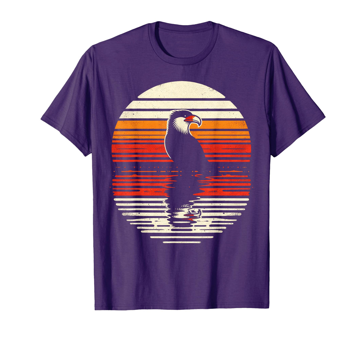 Caracara Bird Sunset Retro Style Safari Vintage 70s T-Shirt