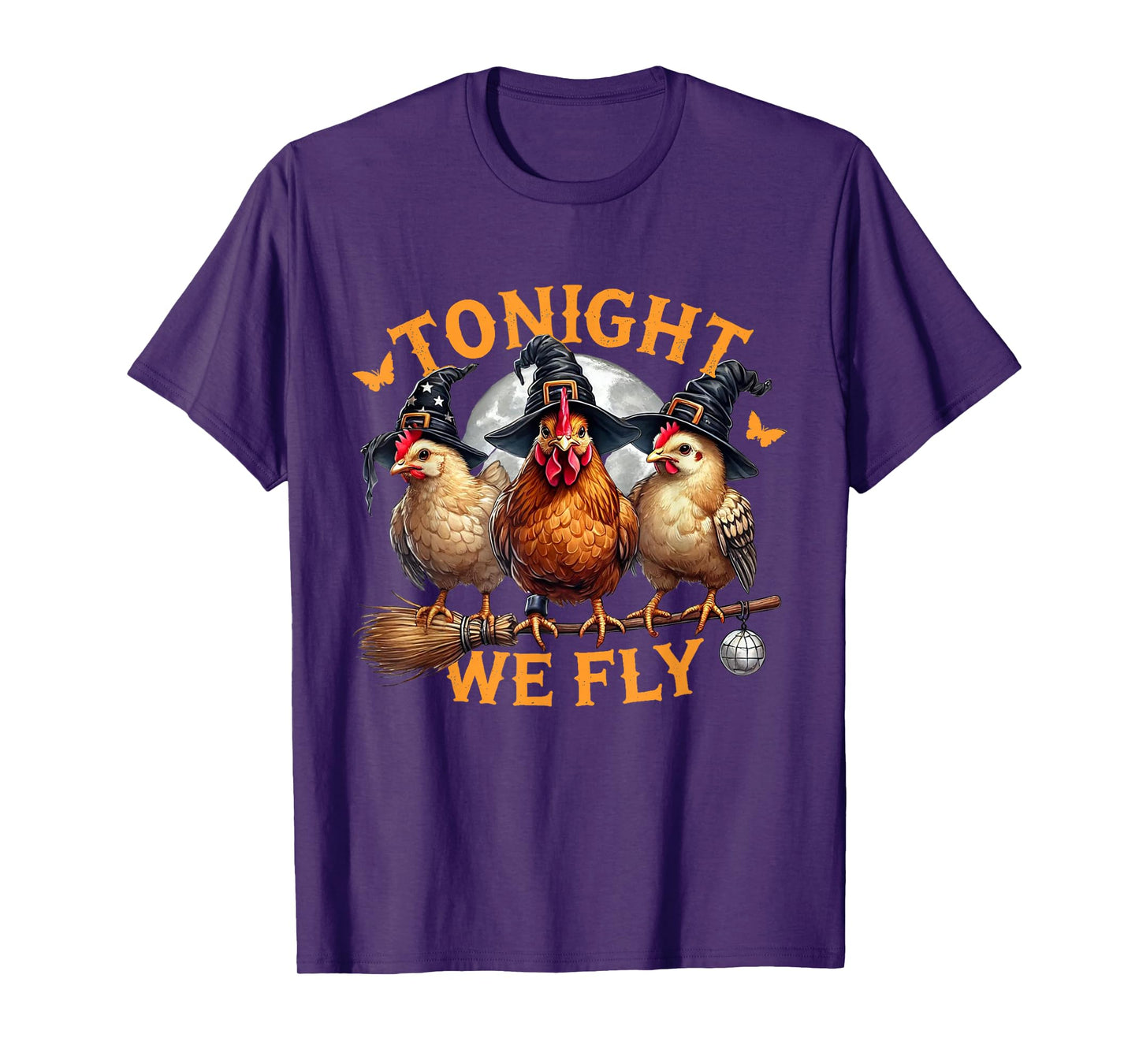 Tonight We Fly Funny Chicken Halloween Costume Spooky Season T-Shirt