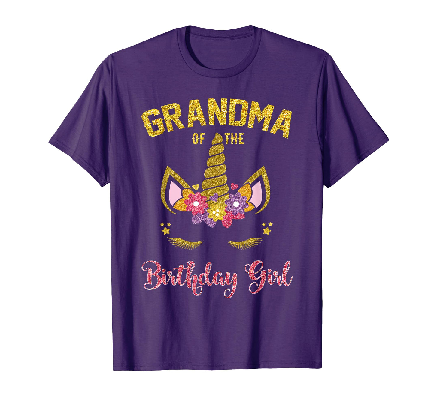 Grandma Of The Birthday Girl Unicorn Outfit Matching T-Shirt