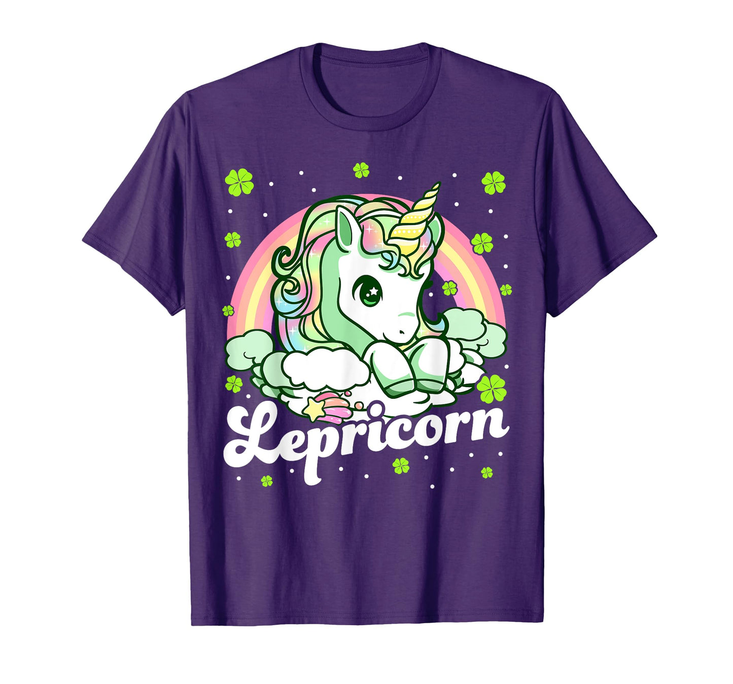Lepricorn Rainbow St Patricks Day Unicorn Girls Kids Teacher T-Shirt