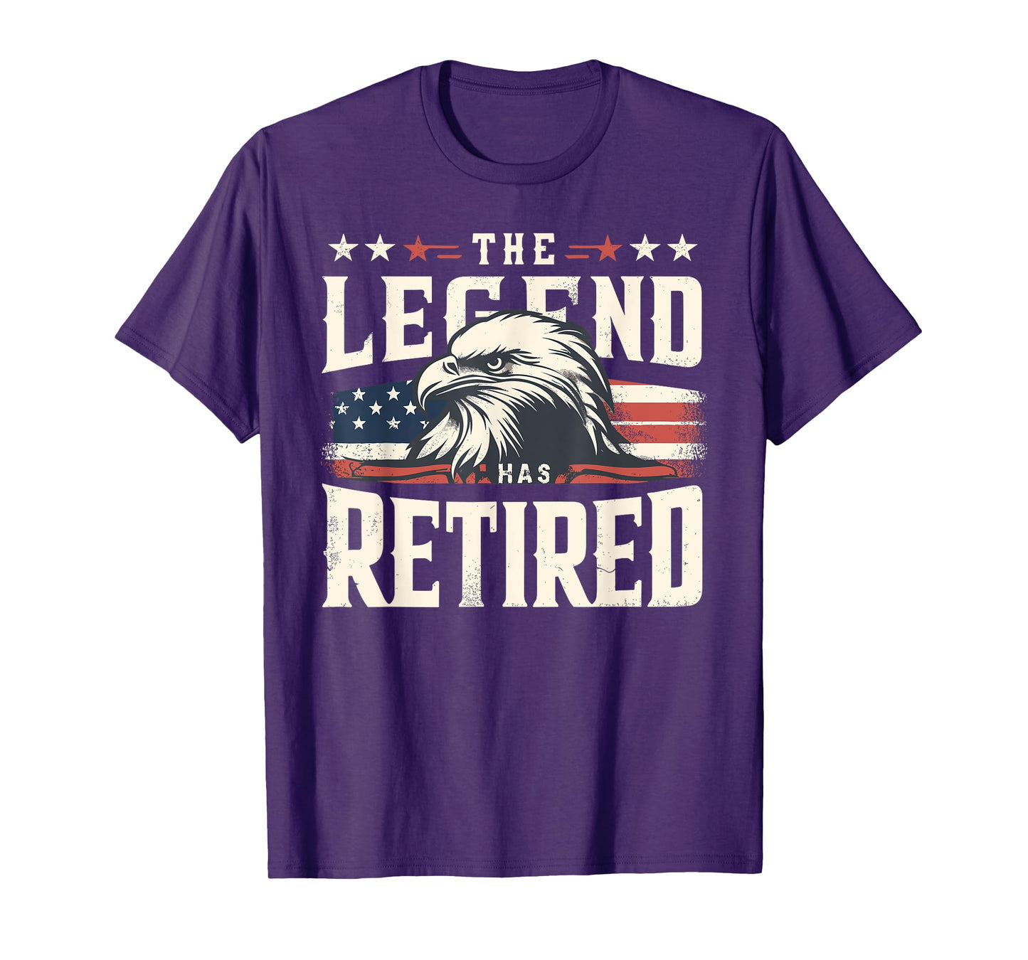 The Legend Has Retired American Flag Eagle Retirement Memory T-Shirt
