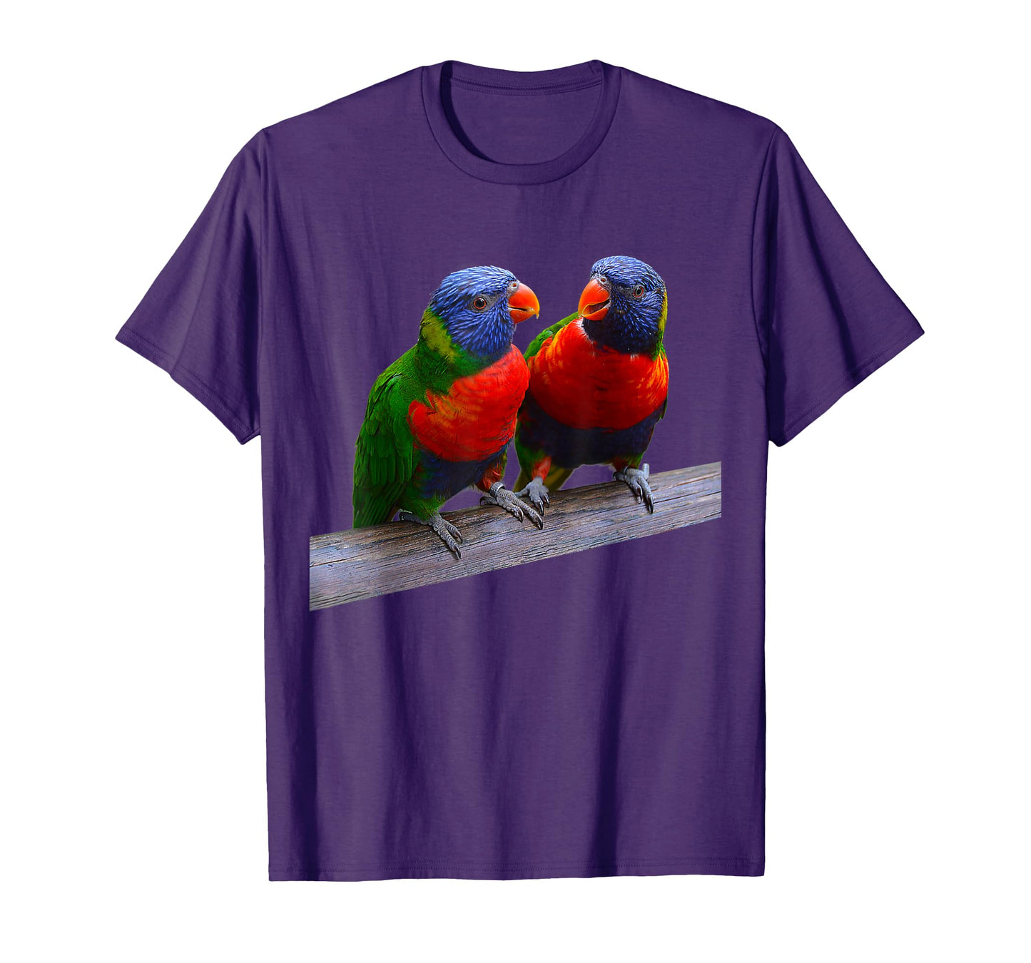 Parrot Bird Two Rainbow Lorikeet Parrots Ornithology T-Shirt