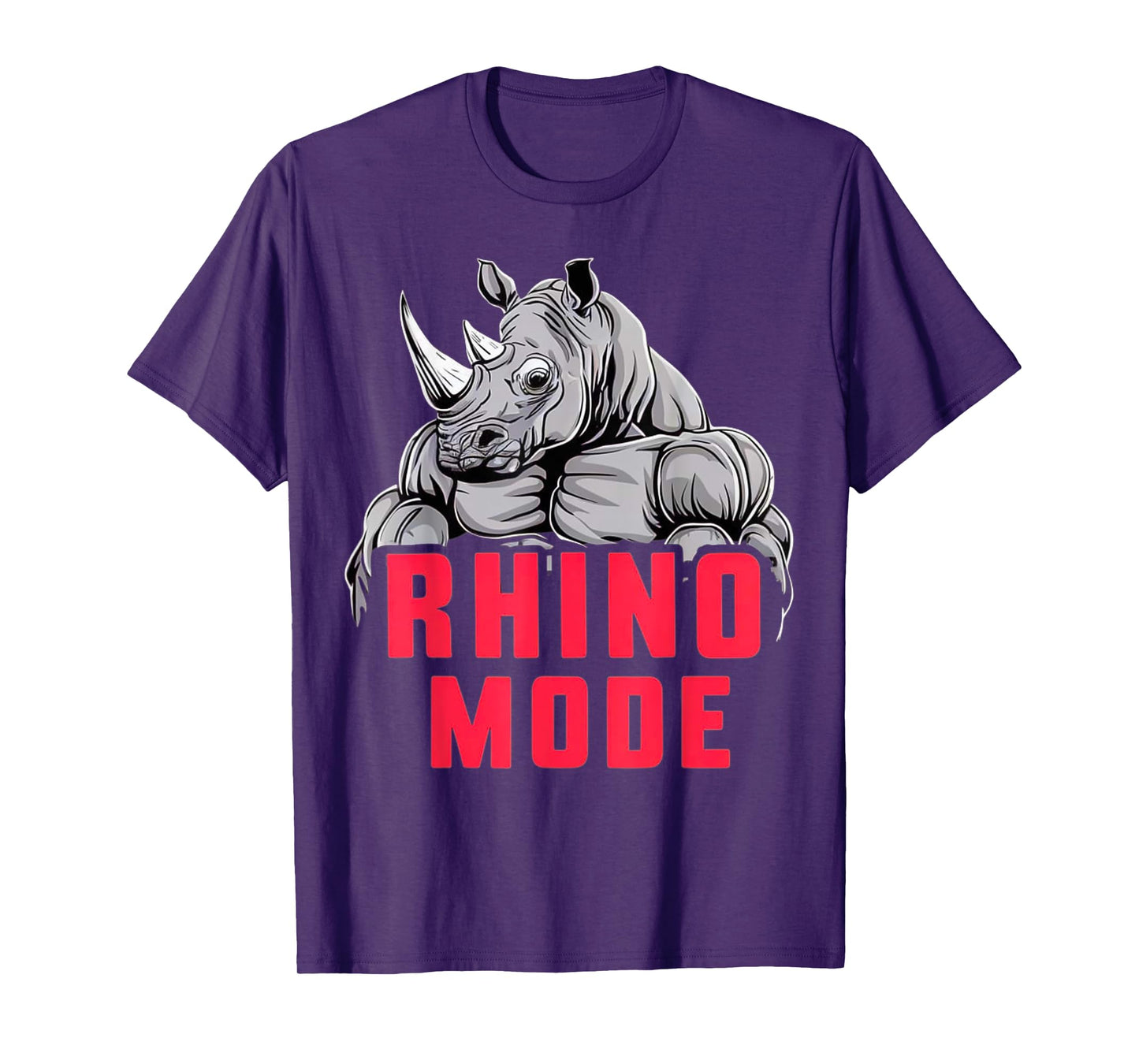 Funny Bodybuilding Rhino Mode Workout Fitness Gym Motivation T-Shirt