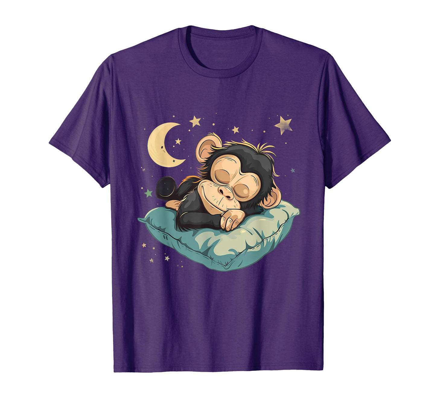 Sleeping Monkey Sleepy Animal Napping Moon Sleepy Monkey T-Shirt