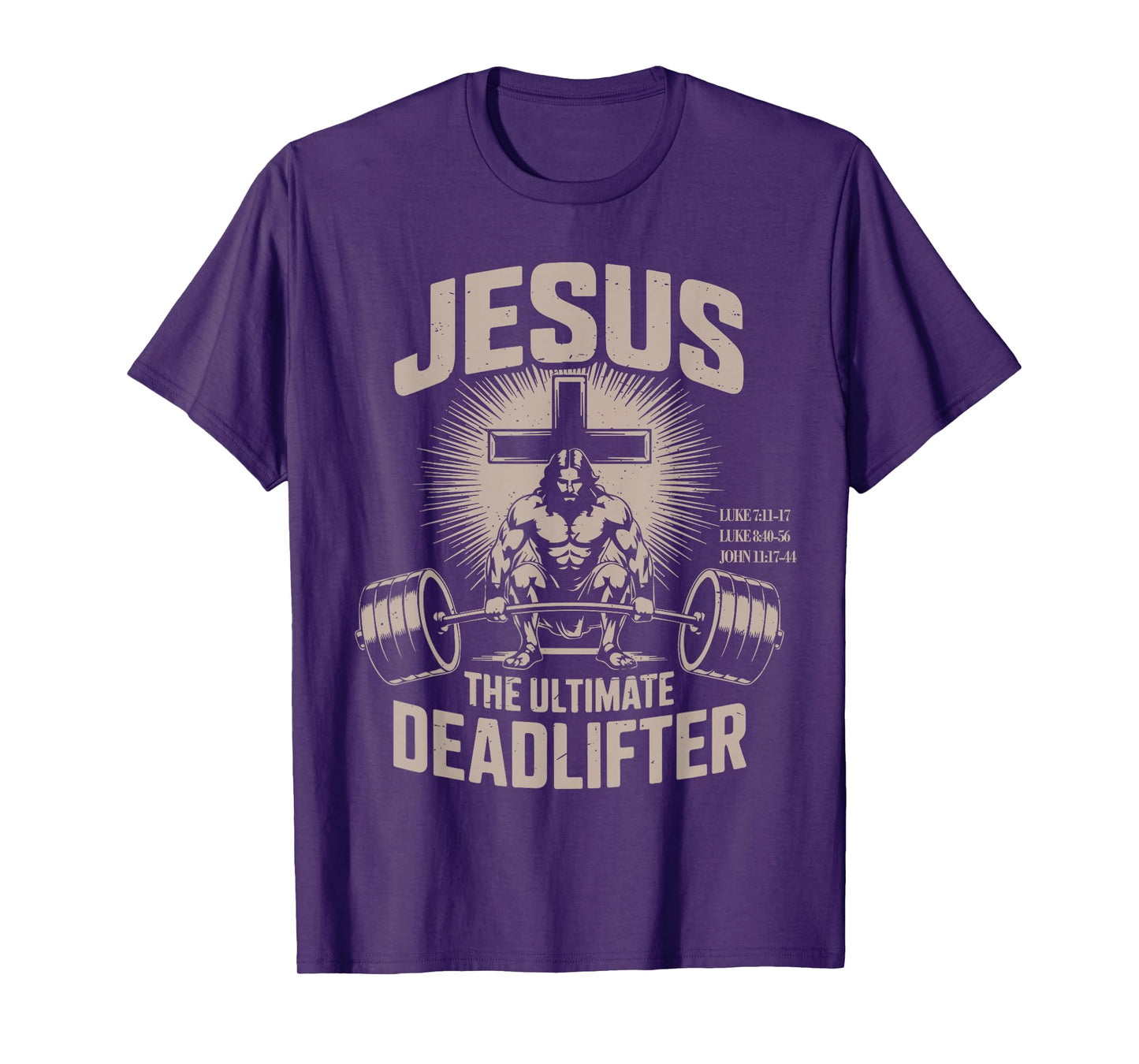 Jesus The Ultimate Deadlifter Muscle Kid Funny Christian Gym T-Shirt