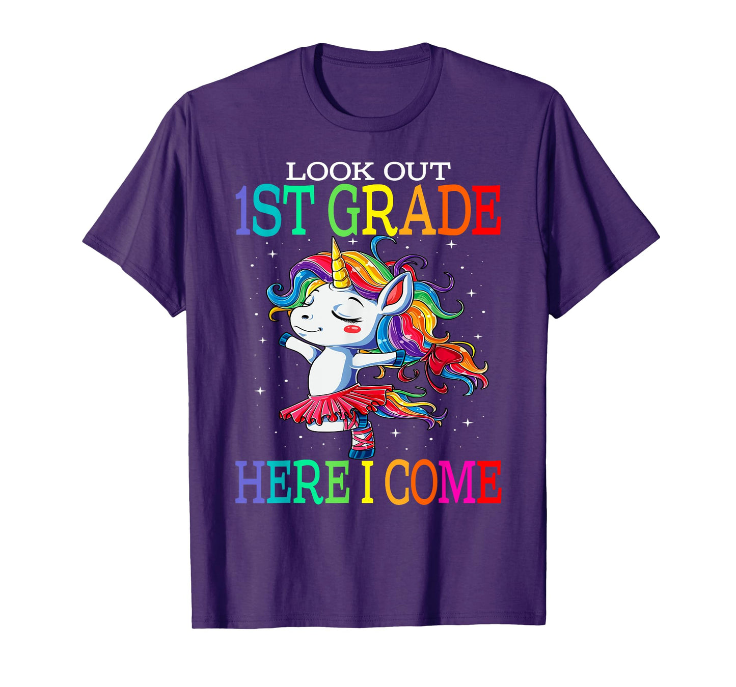 Kids Look Out 1st Grade Here I Come Unicorn T-Shirt