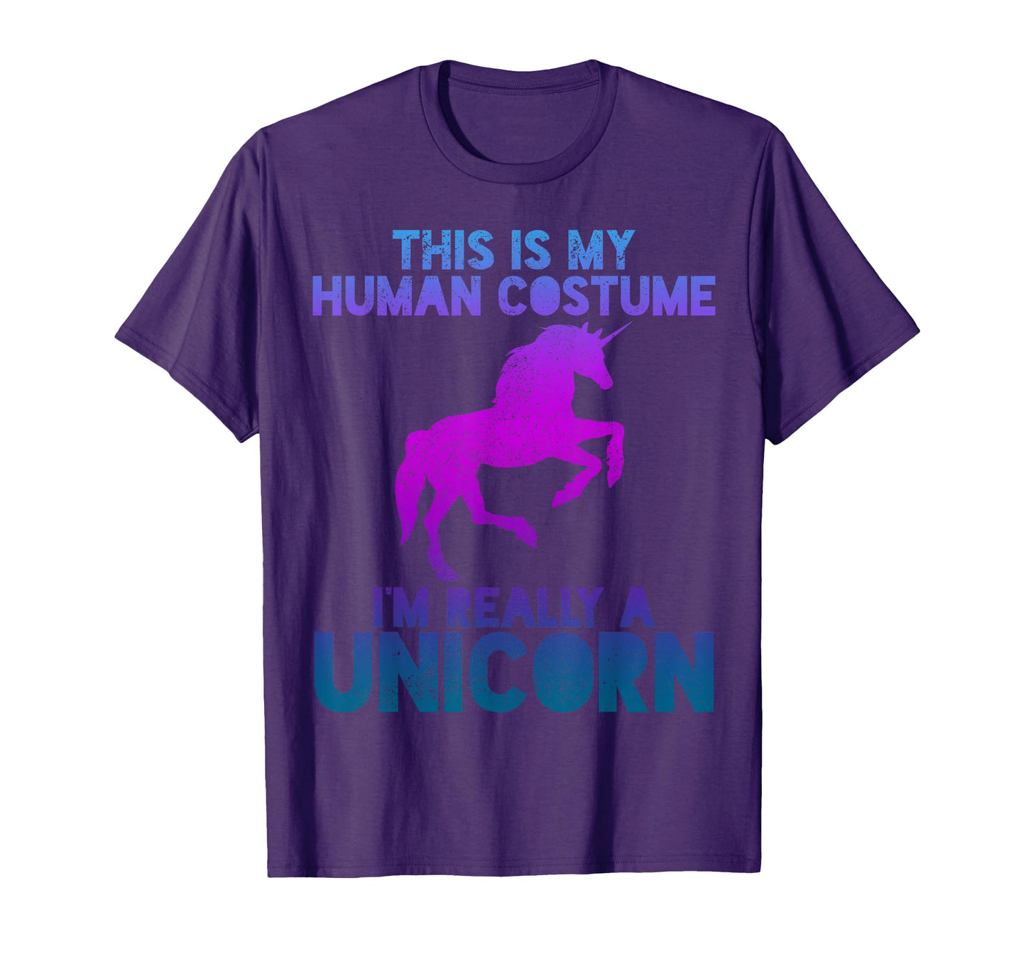 Unicorn Shirt - People Costume Saying Funny Halloween T-Shirt