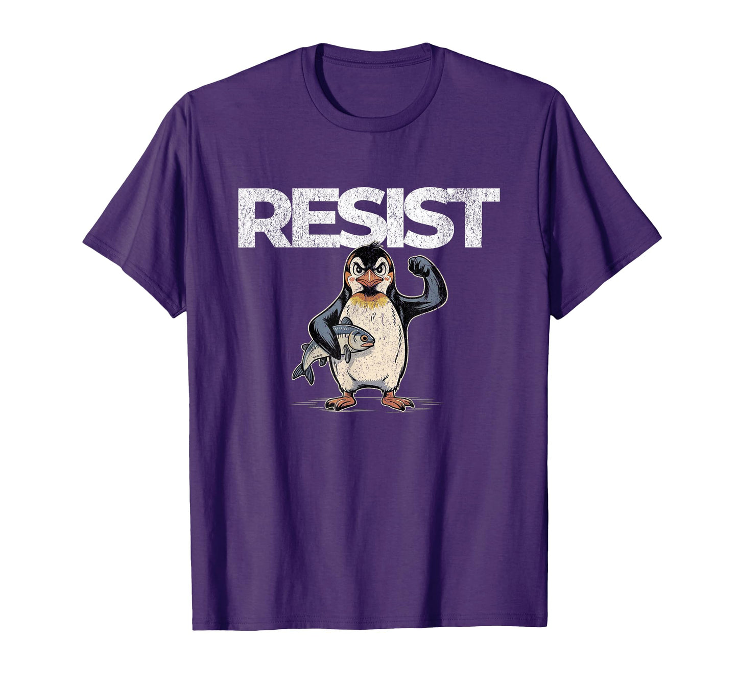 Resist Penguins Protest Against Tariffs Activism Graphic T-Shirt