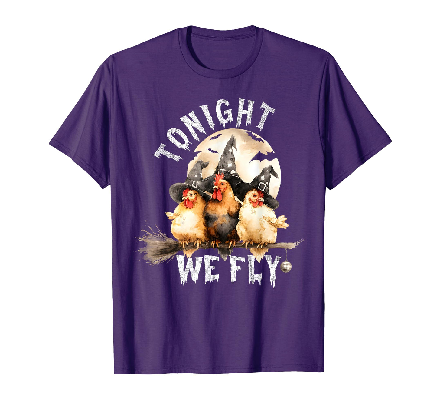Tonight We Fly Funny Chicken Spooky Season Farm Halloween T-Shirt