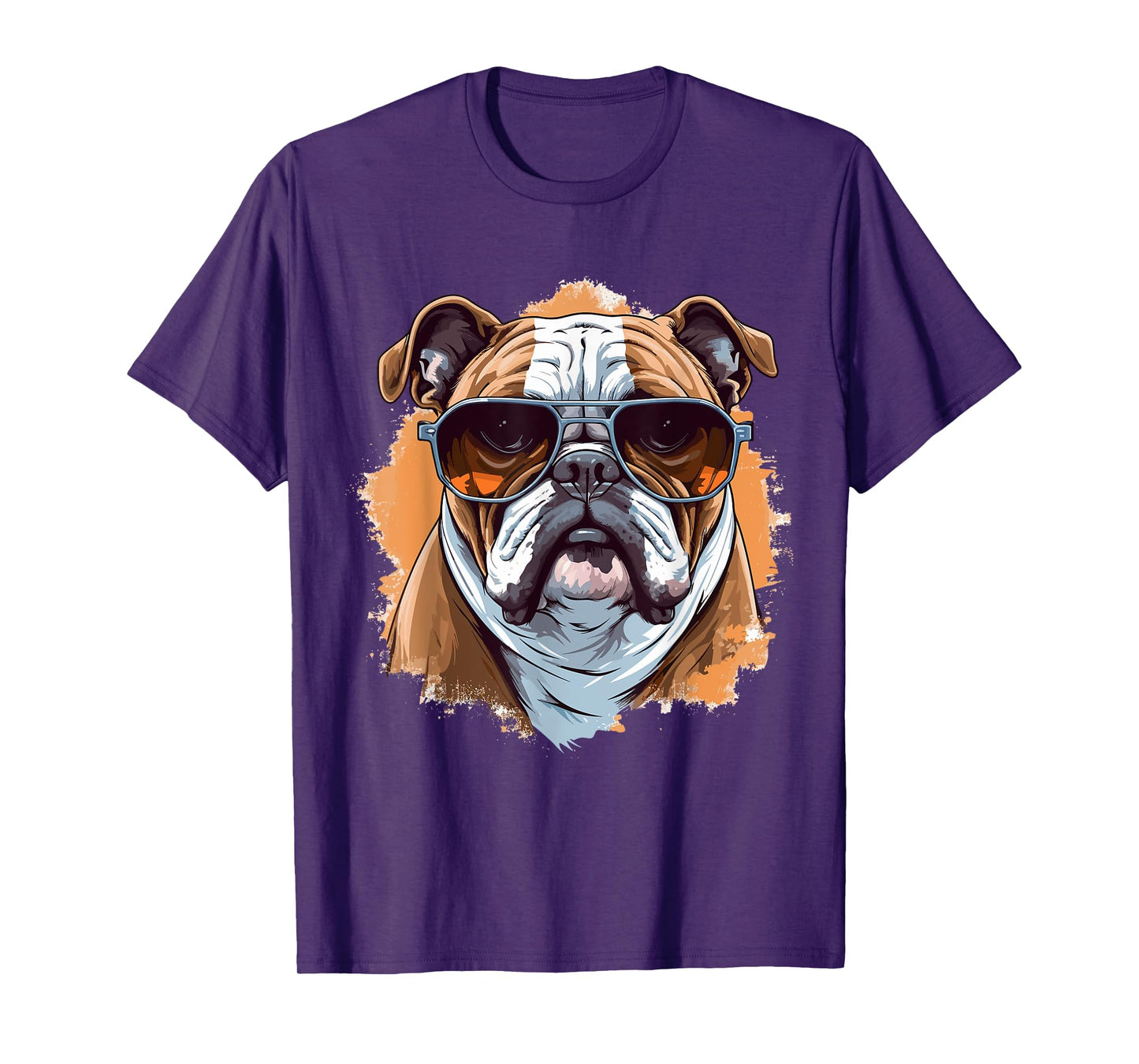 English Bulldog With Sunglasses T-Shirt for Men Women Girls Kids