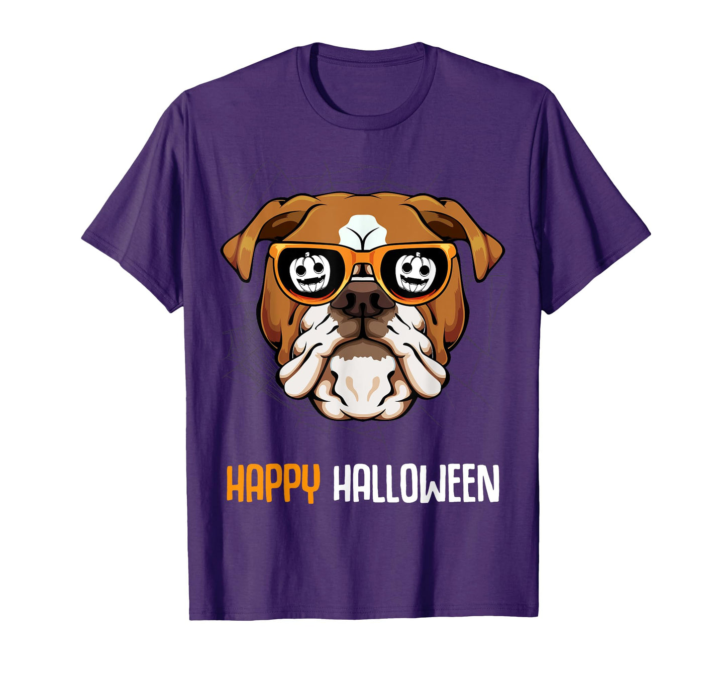English Bulldog In Sunglasses Lazy Halloween Costume Dog Men Women Kids T-Shirt