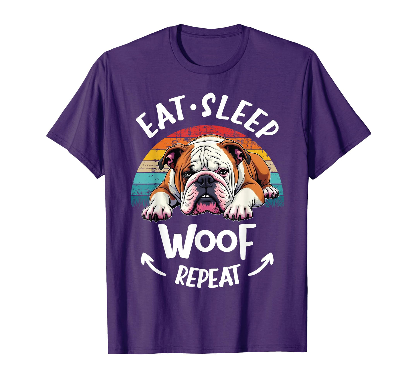 English Bulldog British Bulldog Eat Sleep Repeat T-Shirt for Men Women
