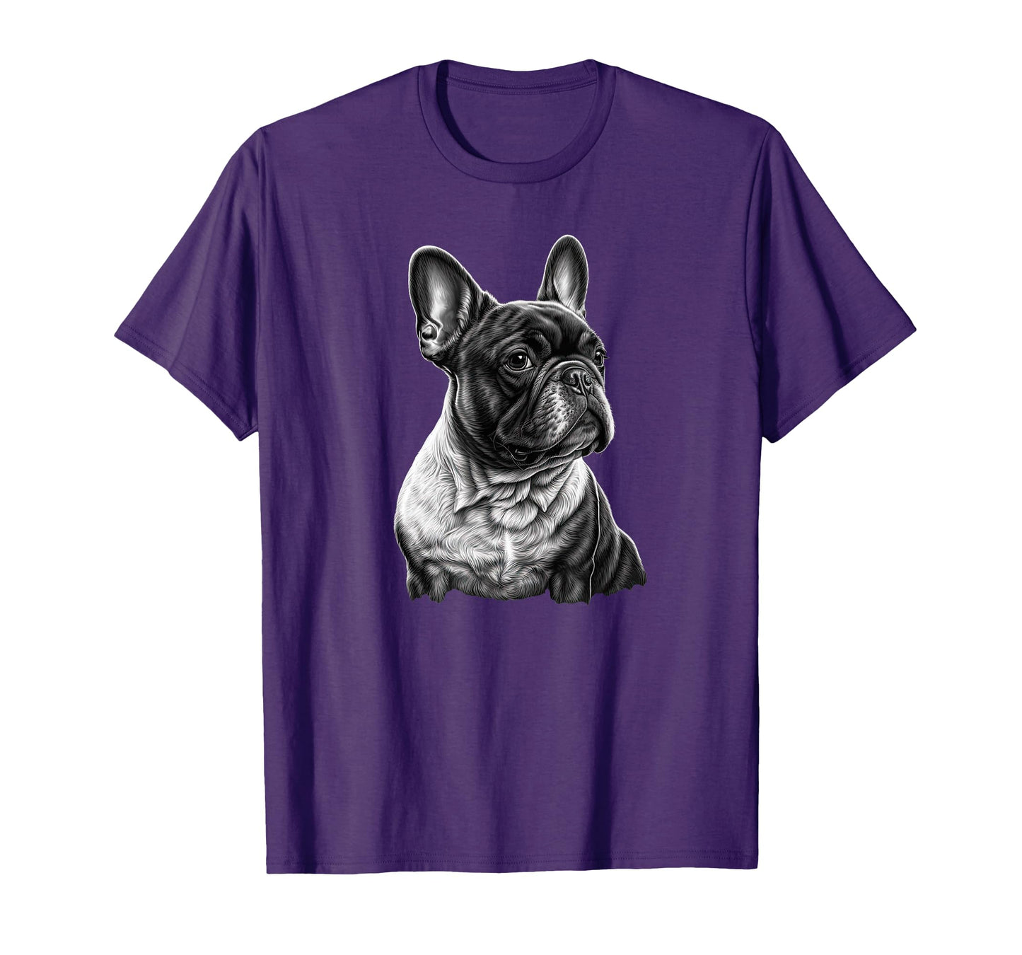 Funny French Bulldog Frenchie Black and White T-Shirt for Men Women Girls Kids