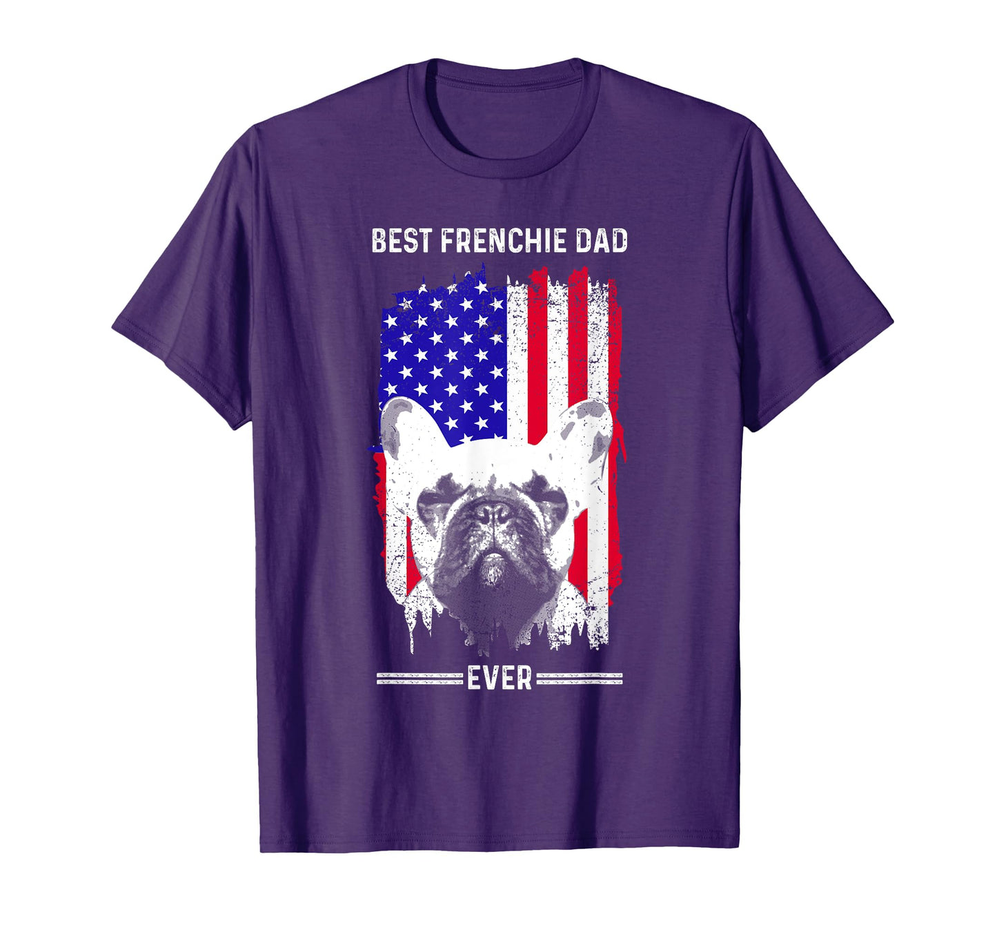 Funny French Bulldog Art For Men Dad Father Frenchie Bulldog T-Shirt