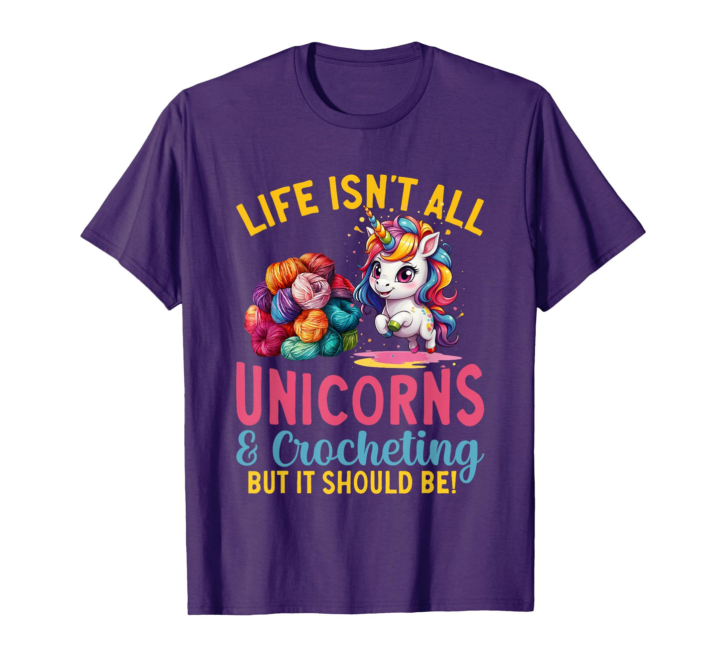 Crocheting Unicorn Crocheter Crochet T-Shirt
