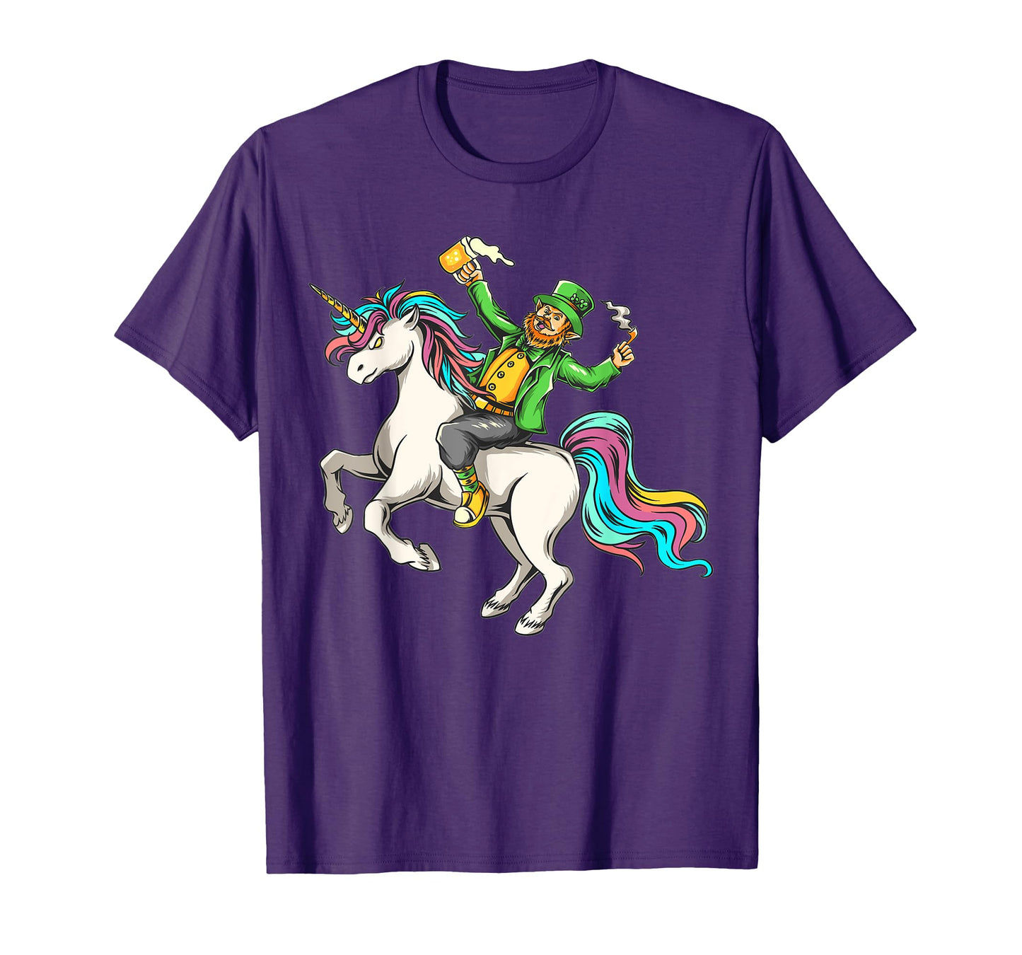 Leprechaun riding a Lepricorn Unicorn St Patricks Day T-Shirt
