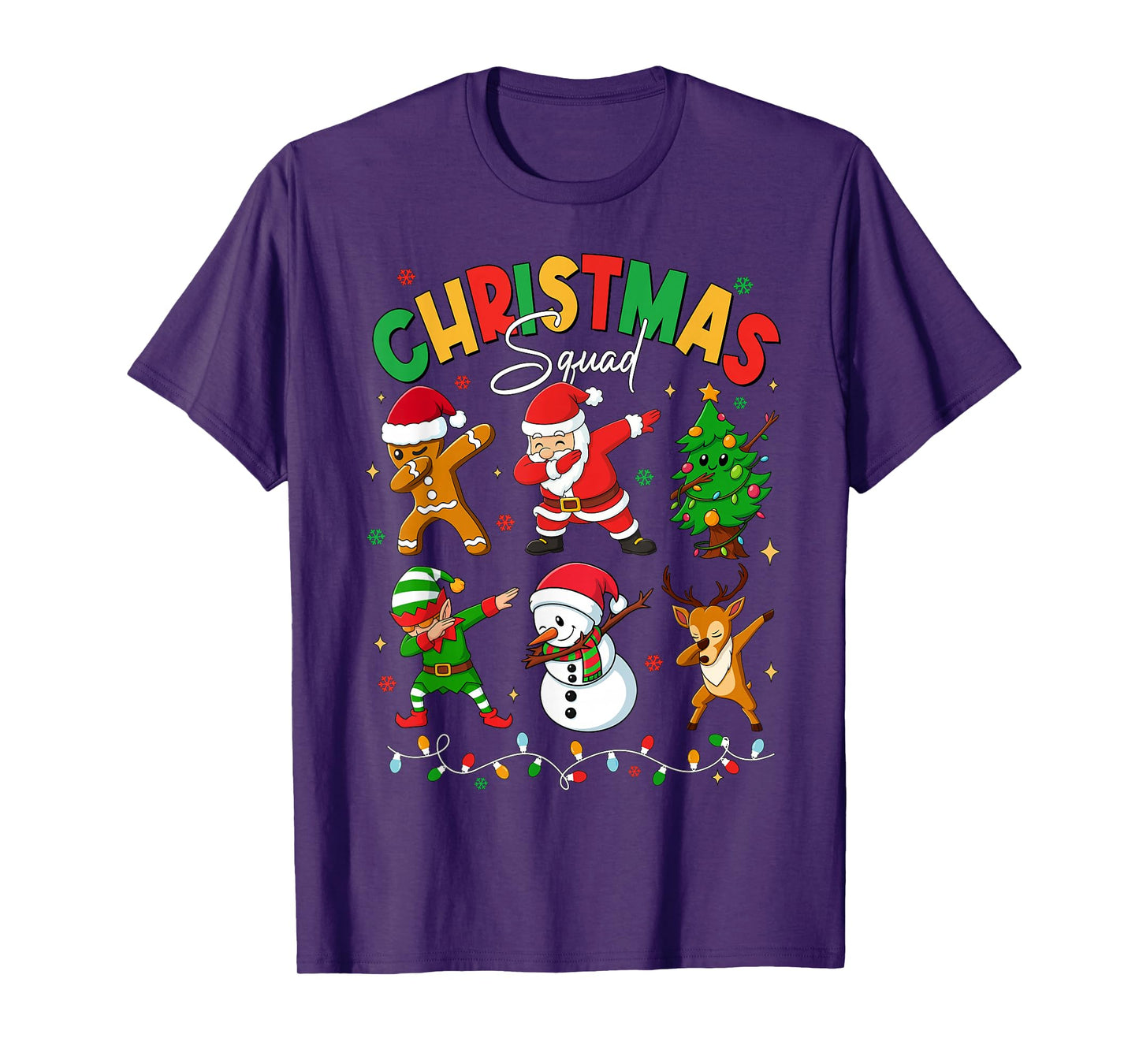 Dabbing Christmas Squad Santa Elf Family Matching Pajamas T-Shirt