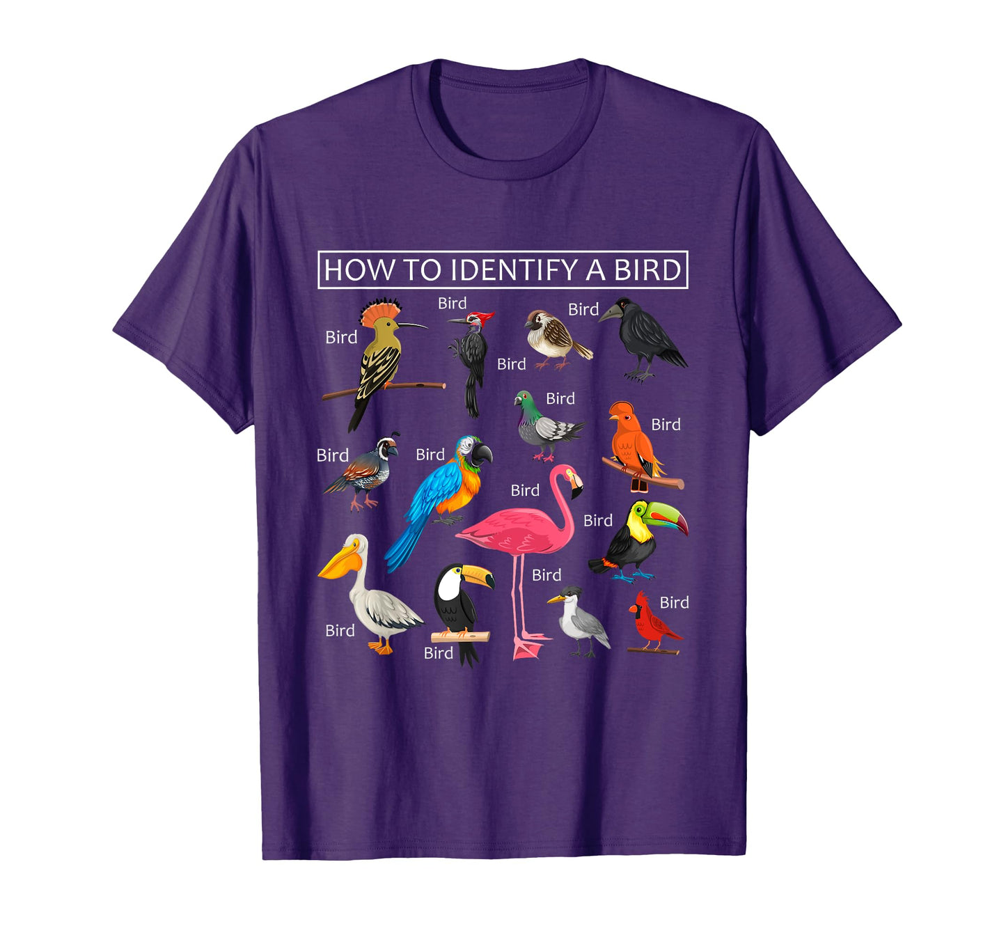 How To Identify A Bird Funny Birds Lover Nature Birdwatcher T-Shirt