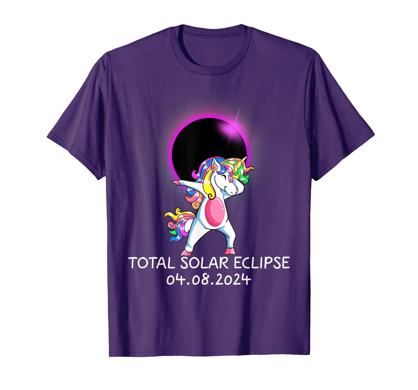 Dabbing Unicorn USA Total Solar Eclipse April 8, 2024 T-Shirt