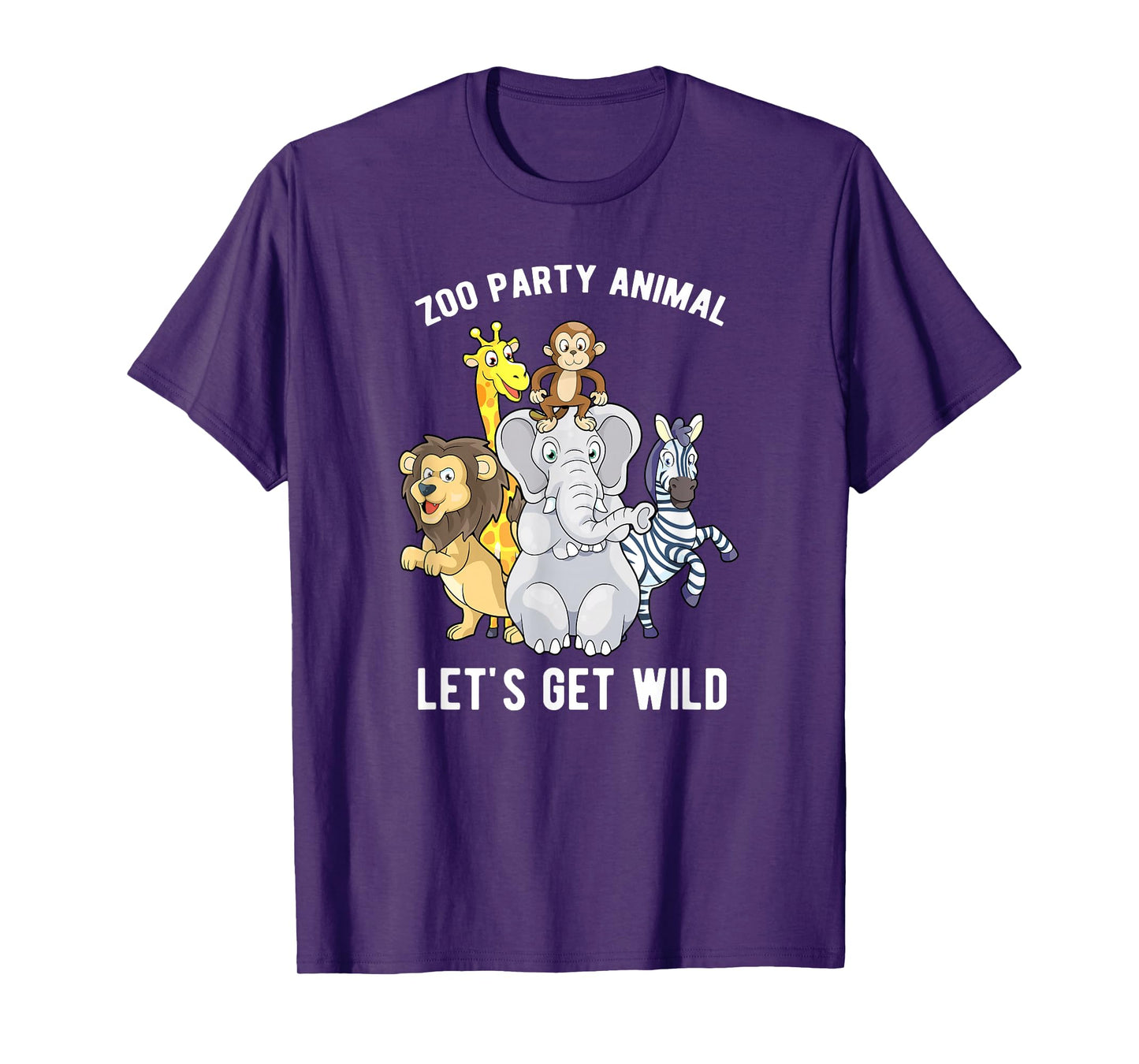 Zoo Party Animal Let's Get Wild Safari Animals Wildlife T-Shirt