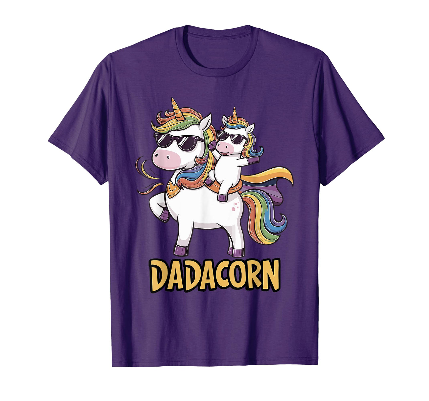 Dadacorn Unicorn Dad and Kid - Best Father's Day Funny T-Shirt