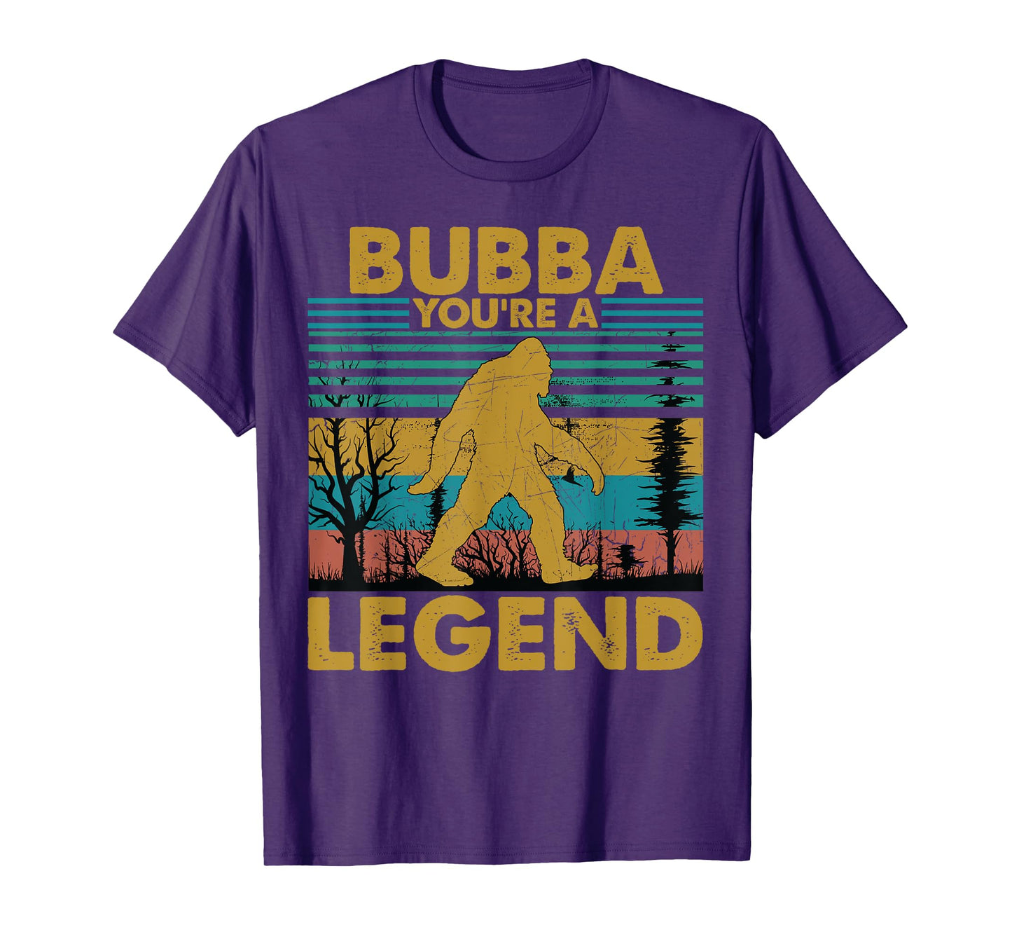 Bubba You're A Legend Retro Vintage Bigfoot Grandpa T-Shirt