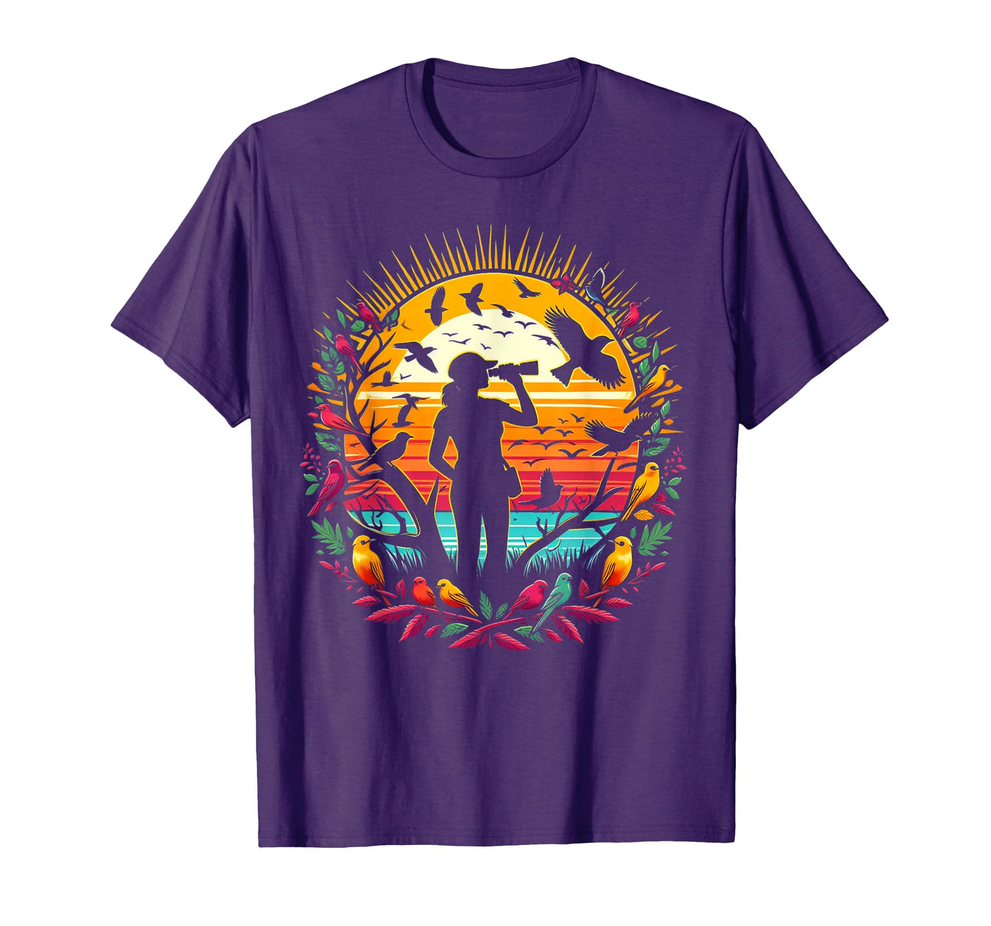 Fun Colorful BirdWatcer Birder Birding Women's Cute Bird T-Shirt