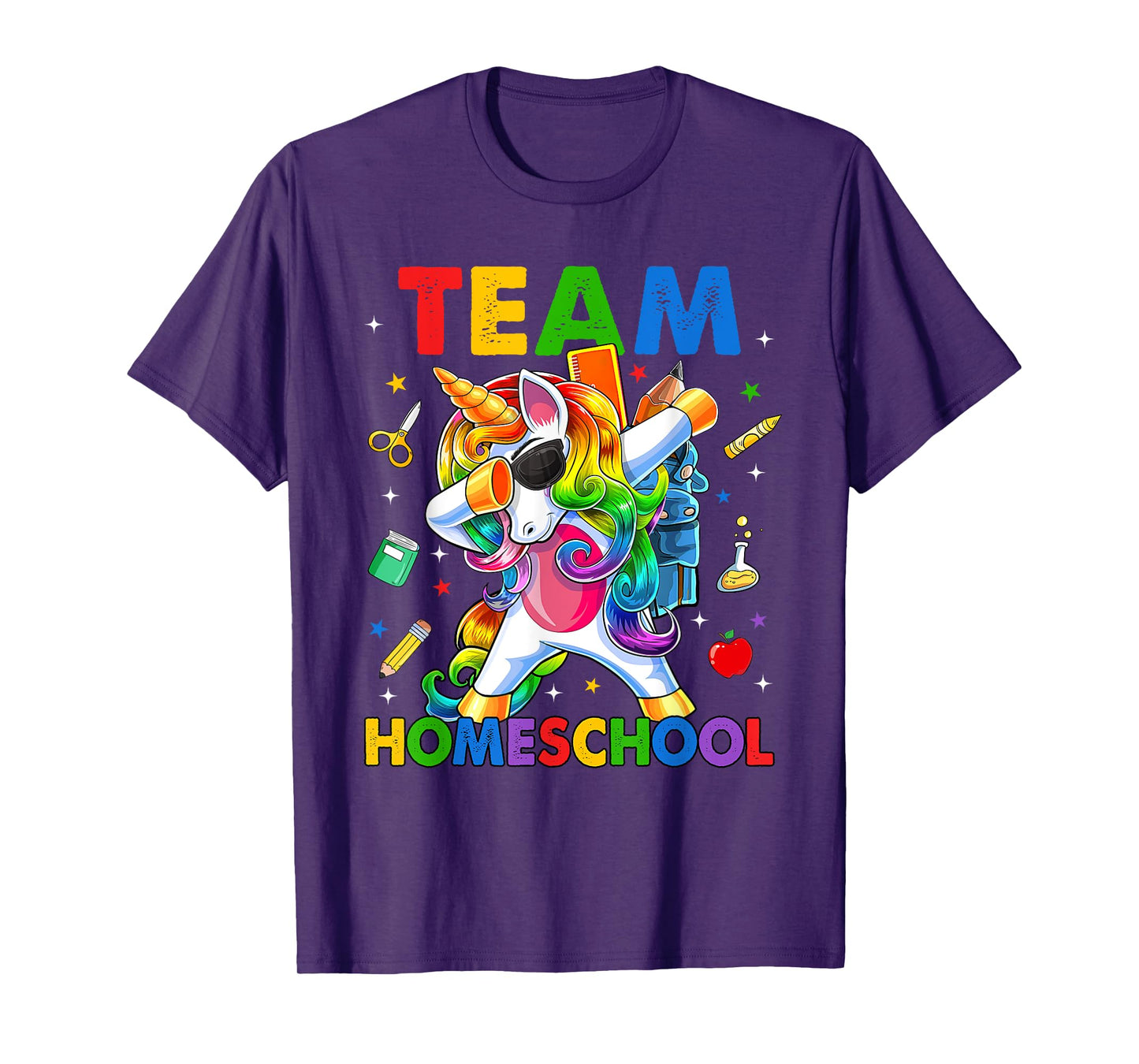 Team Homeschool Squad Dabbing Unicorn Back To School Kids T-Shirt