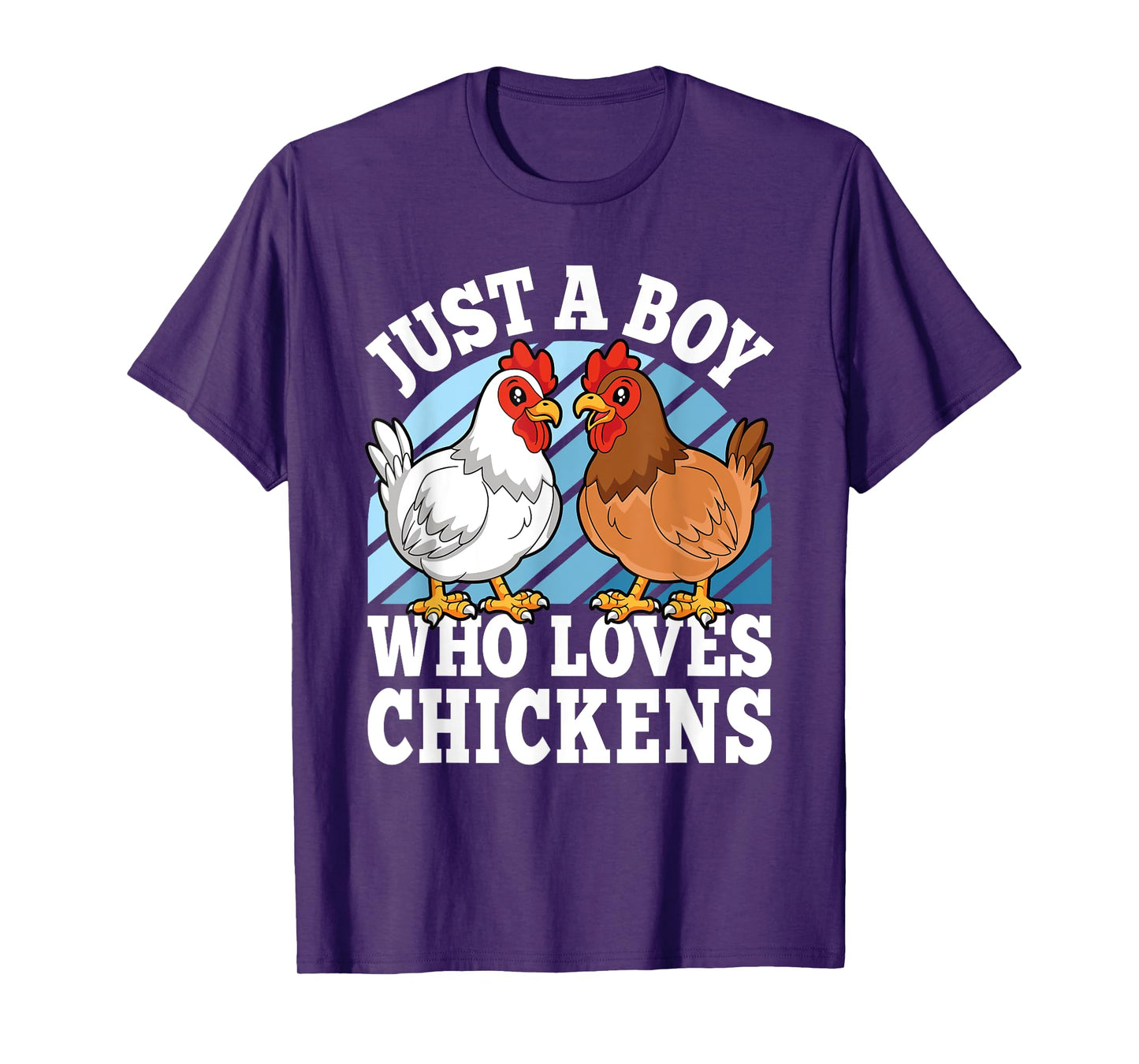 Just A Boy Who Loves Chickens Funny Farming Lover Boys Kids T-Shirt