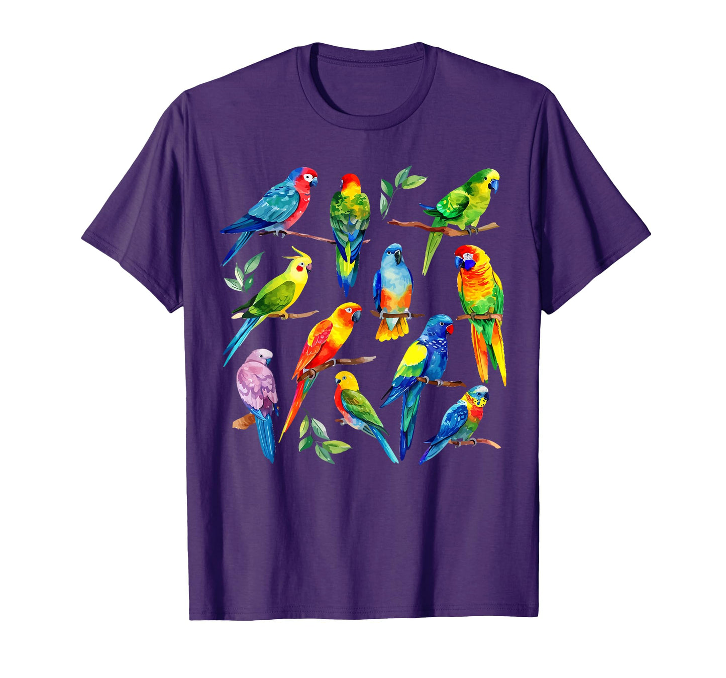 Colorful Parrot Watercolor T-Shirt