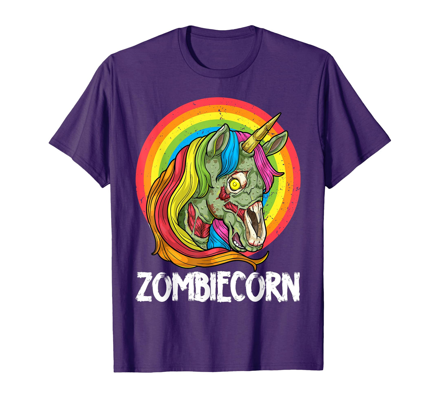 Zombiecorn Zombie Unicorn Halloween Costume Rainbow Undead T-Shirt