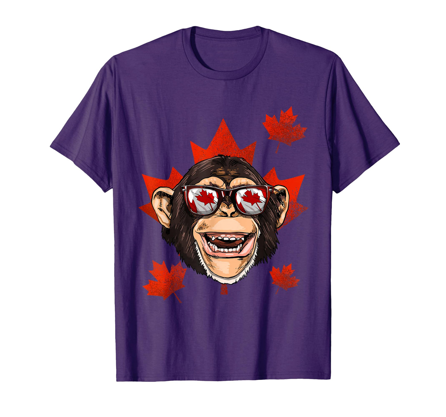 Canadian Monkey Maple Leaf Patriotic Canada Flag T-Shirt